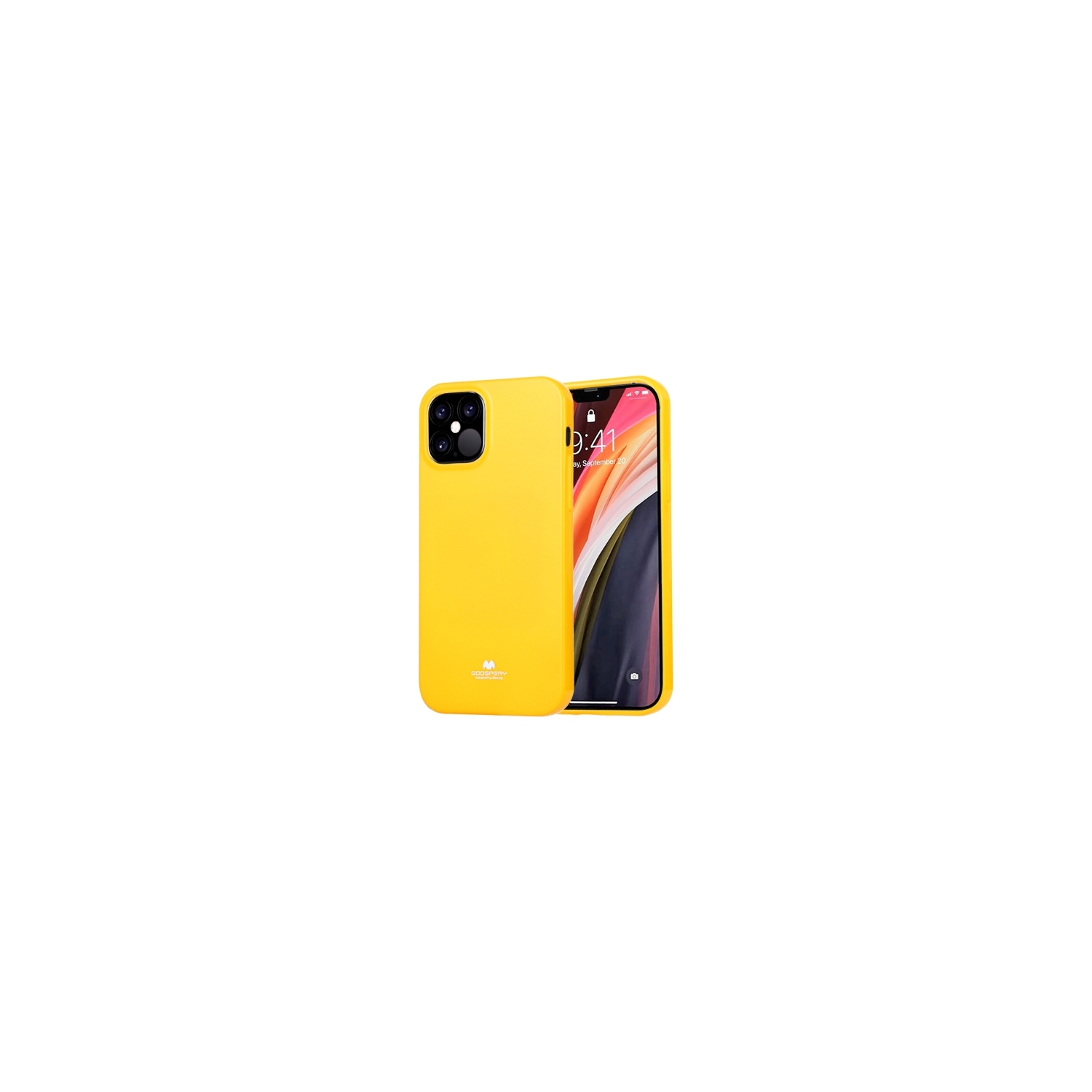 TopSave Coque en TPU Goospery Jelly pour iPhone 12/12 Pro, jaune