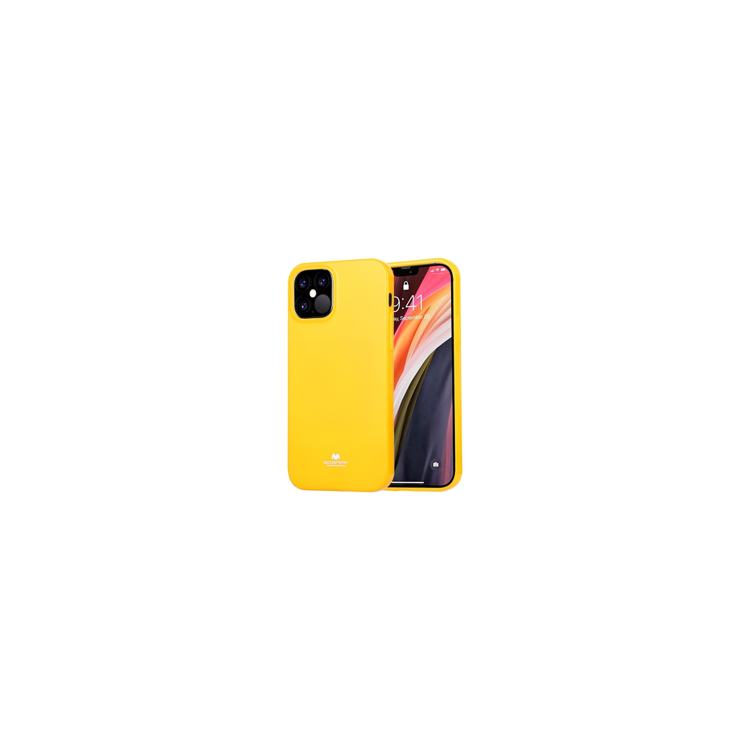 TopSave Iphone 12 Mini Goospery Jelly TPU Case, Yellow