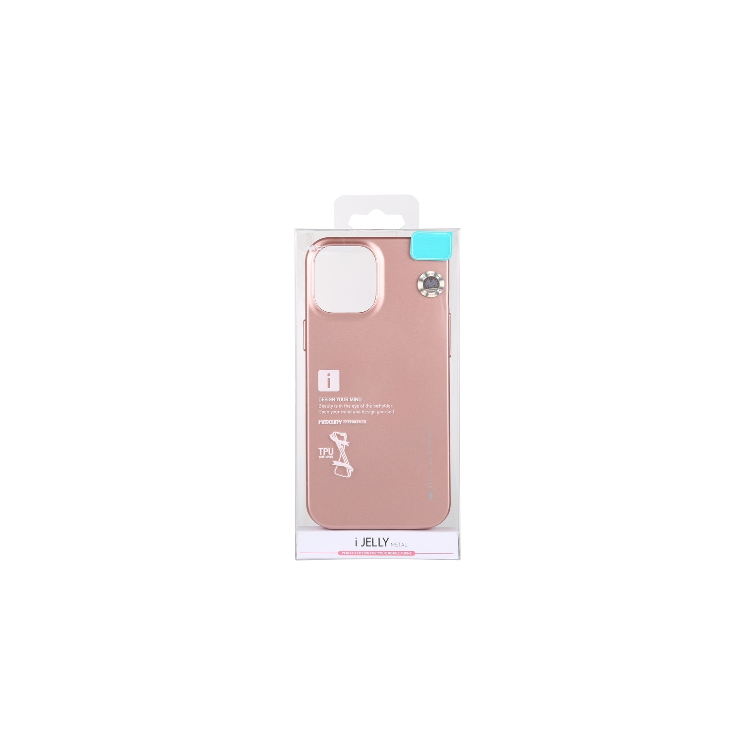 TopSave Iphone 12 Mini Goospery iJelly Metal TPU Case, Rose Gold