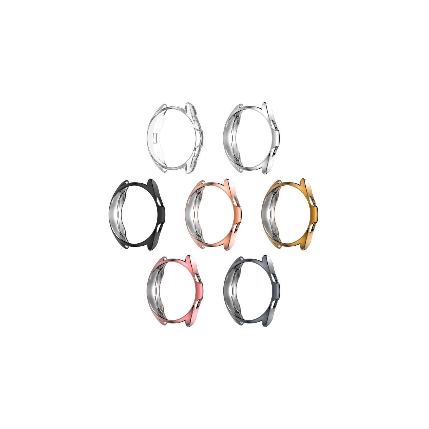 StrapsCo Étui de Protection en TPU pour Samsung Galaxy Watch 3 - Argent