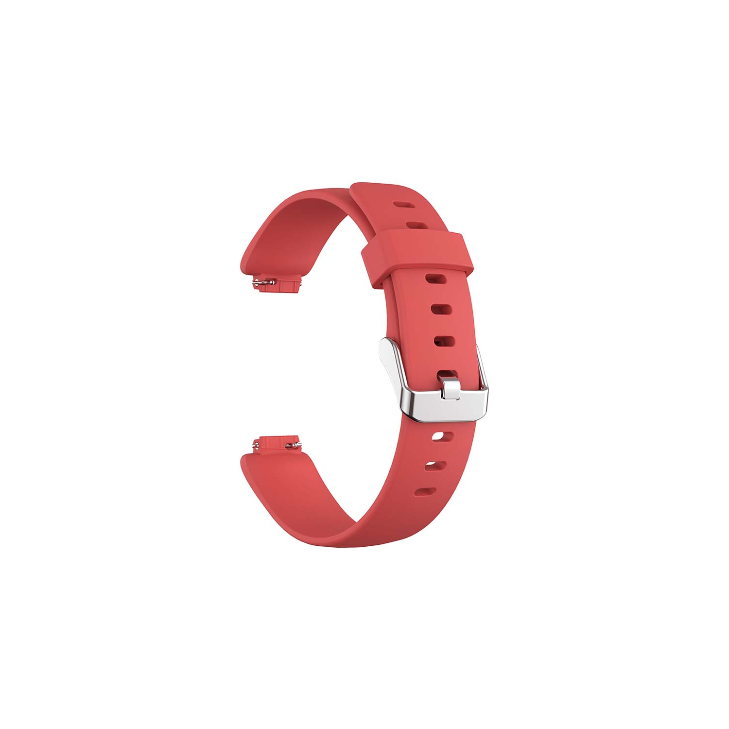 Bracelet en silicone souple et lisse de StrapsCo pour Inspire 2 de Fitbit - moyen-long - Corail