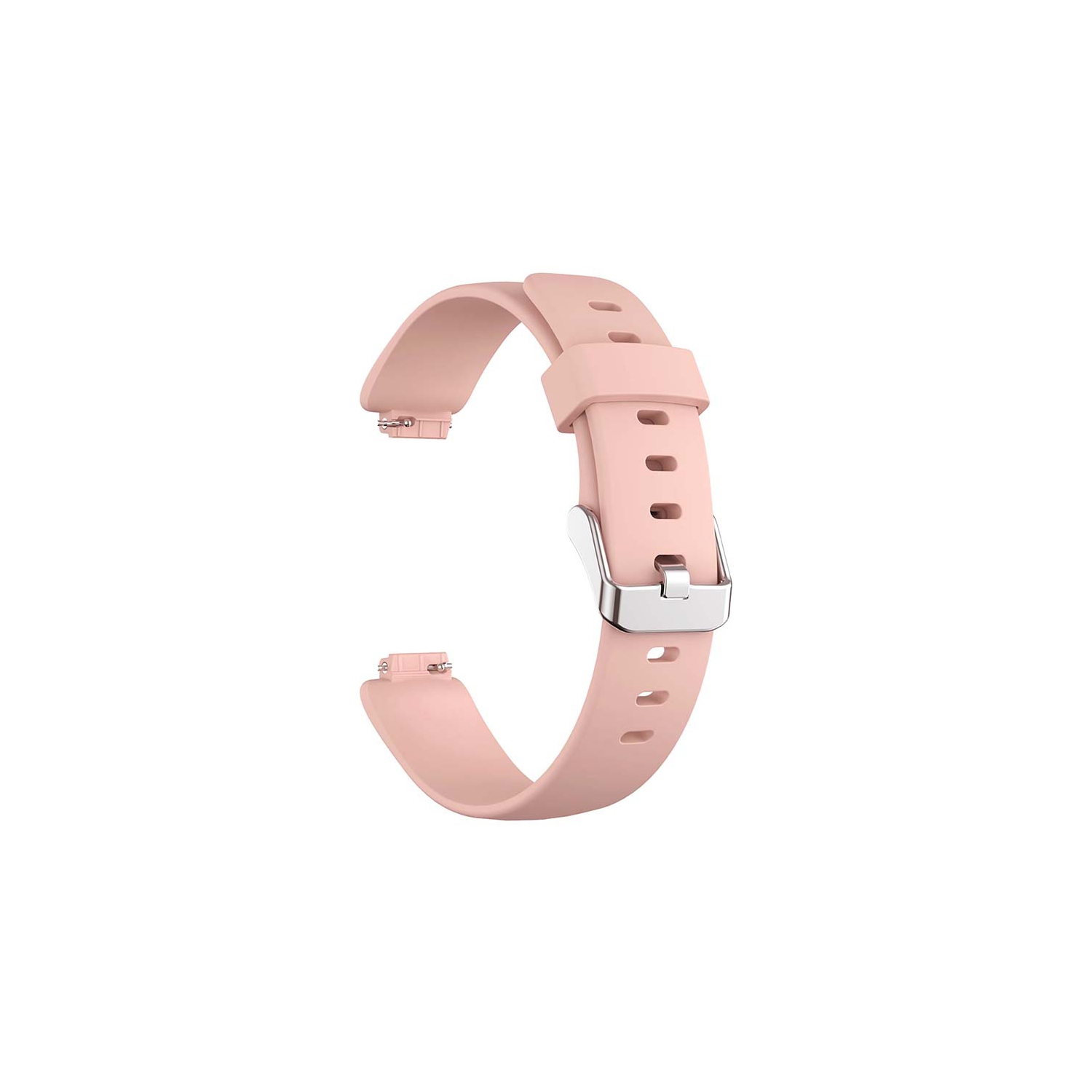 Bracelet en silicone souple et lisse de StrapsCo pour Inspire 2 de Fitbit - moyen-Rose pâle