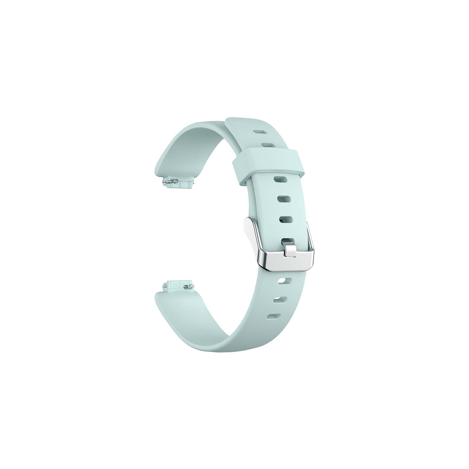 Bracelet en silicone souple et lisse de StrapsCo pour Inspire 2 de Fitbit - moyen-long - Vert pâle