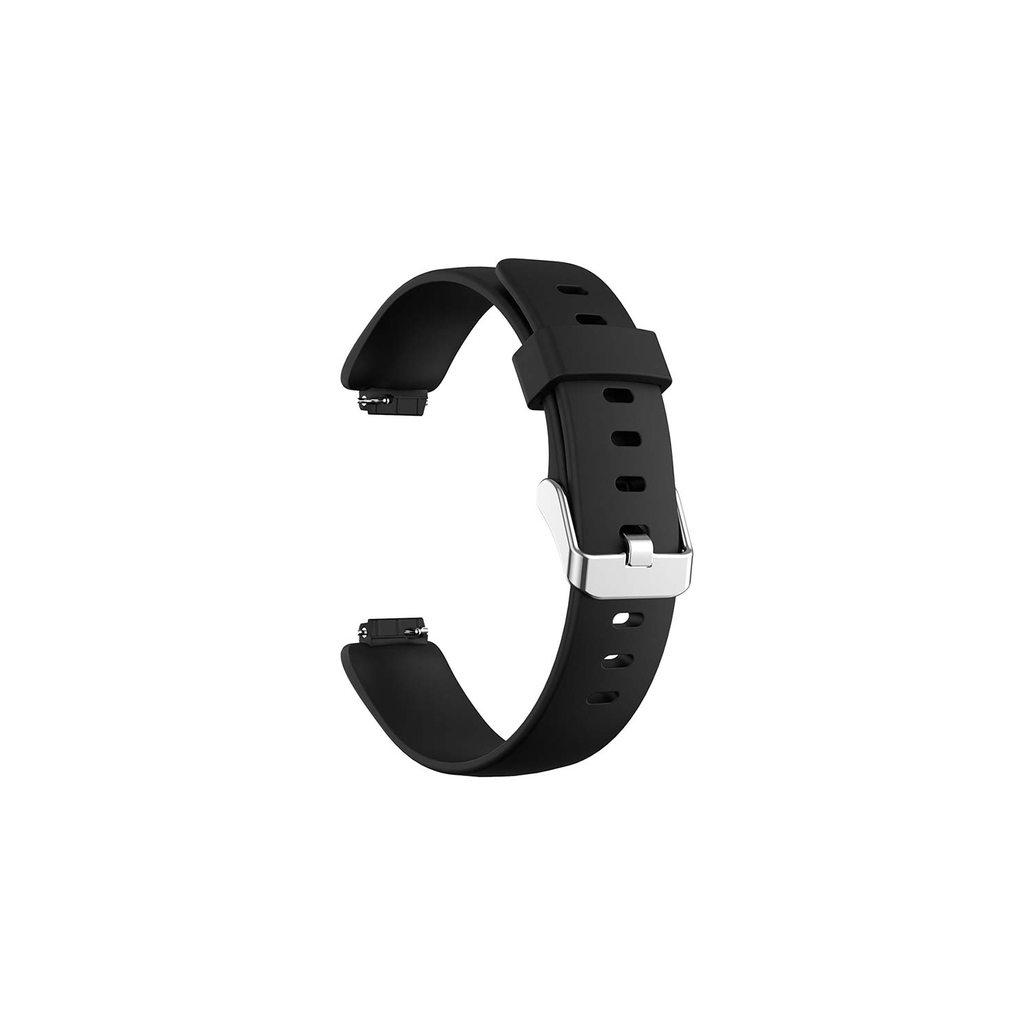 StrapsCo Bracelet de Montre en Caoutchouc de Silicone Souple Lisse pour Fitbit Inspire 2 - Noir