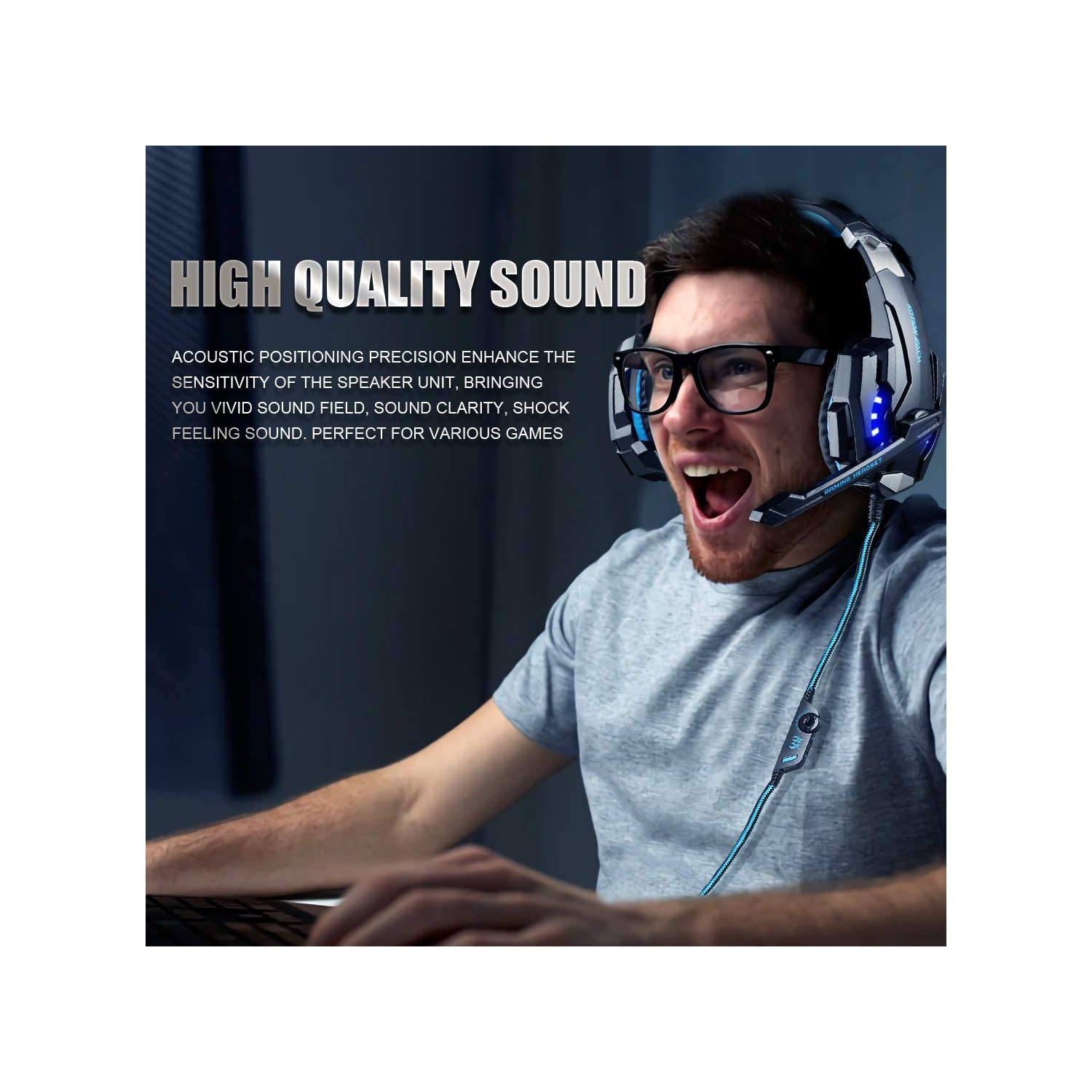 Casque de jeu PC casque pour PlayStation 4 PS4 Xbox One ordinateur portable tablette Smartphone 3,5 mm écouteur stéréo avec micro