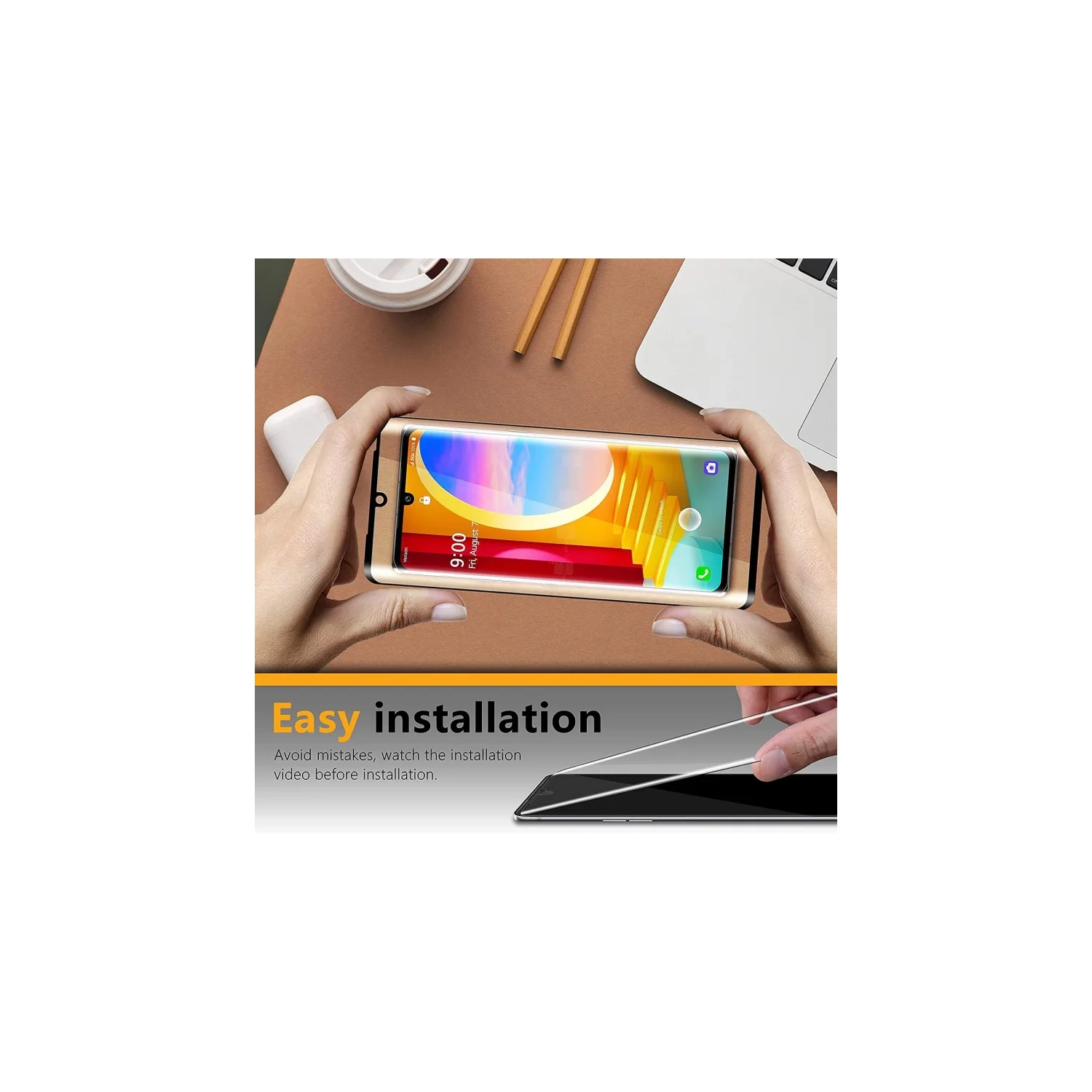 Full Cover Curved Tempered Glass Screen Protector for LG Velvet & LG Velvet 5G - Premium Protection with Edge-to-Edge Coverage