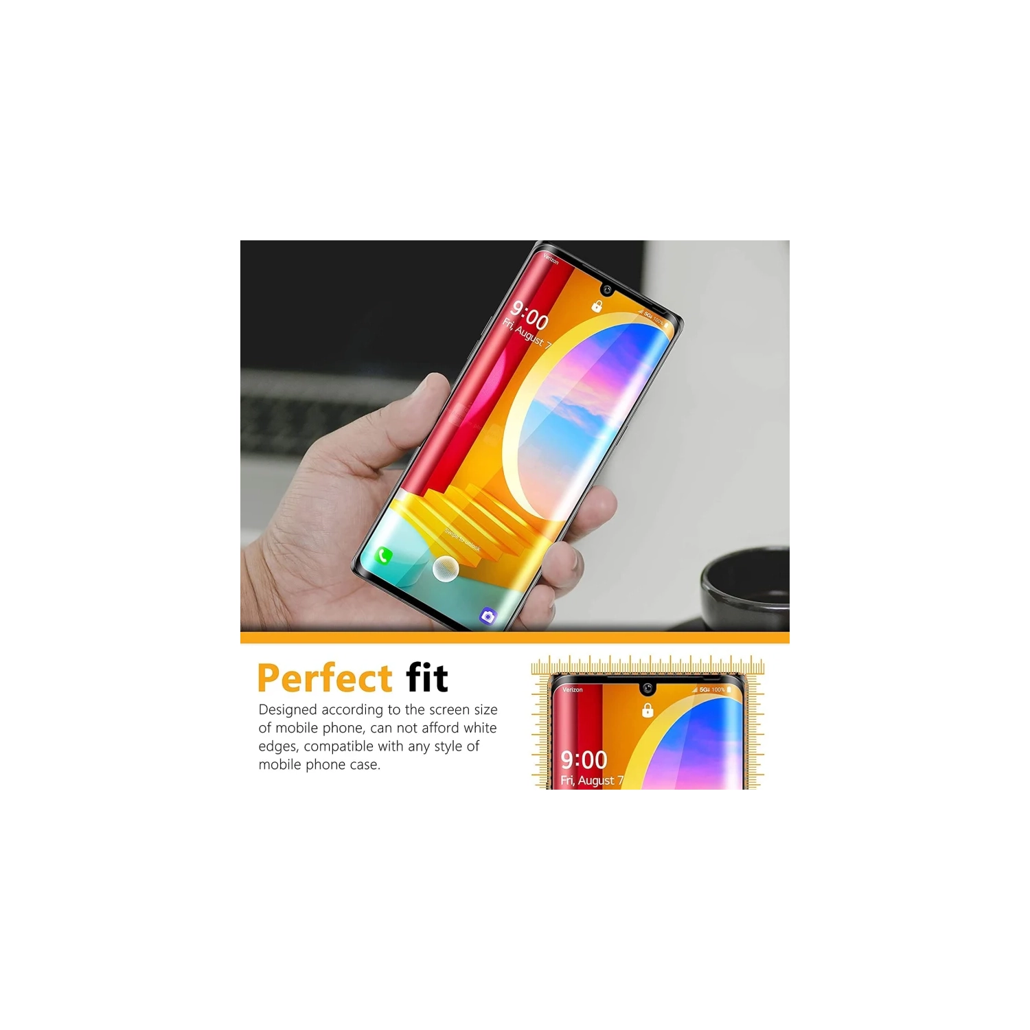 Full Cover Curved Tempered Glass Screen Protector for LG Velvet & LG Velvet 5G - Premium Protection with Edge-to-Edge Coverage