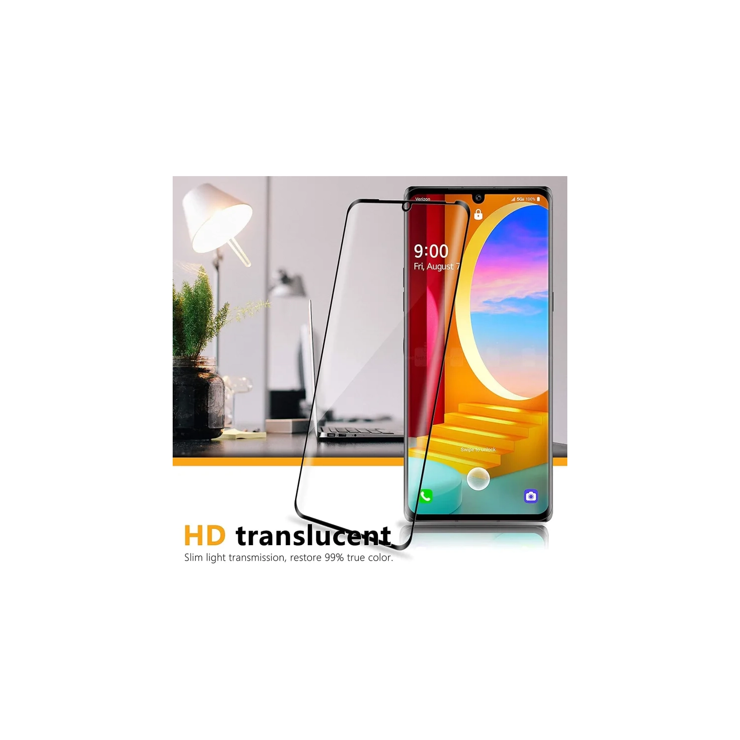 Full Cover Curved Tempered Glass Screen Protector for LG Velvet & LG Velvet 5G - Premium Protection with Edge-to-Edge Coverage