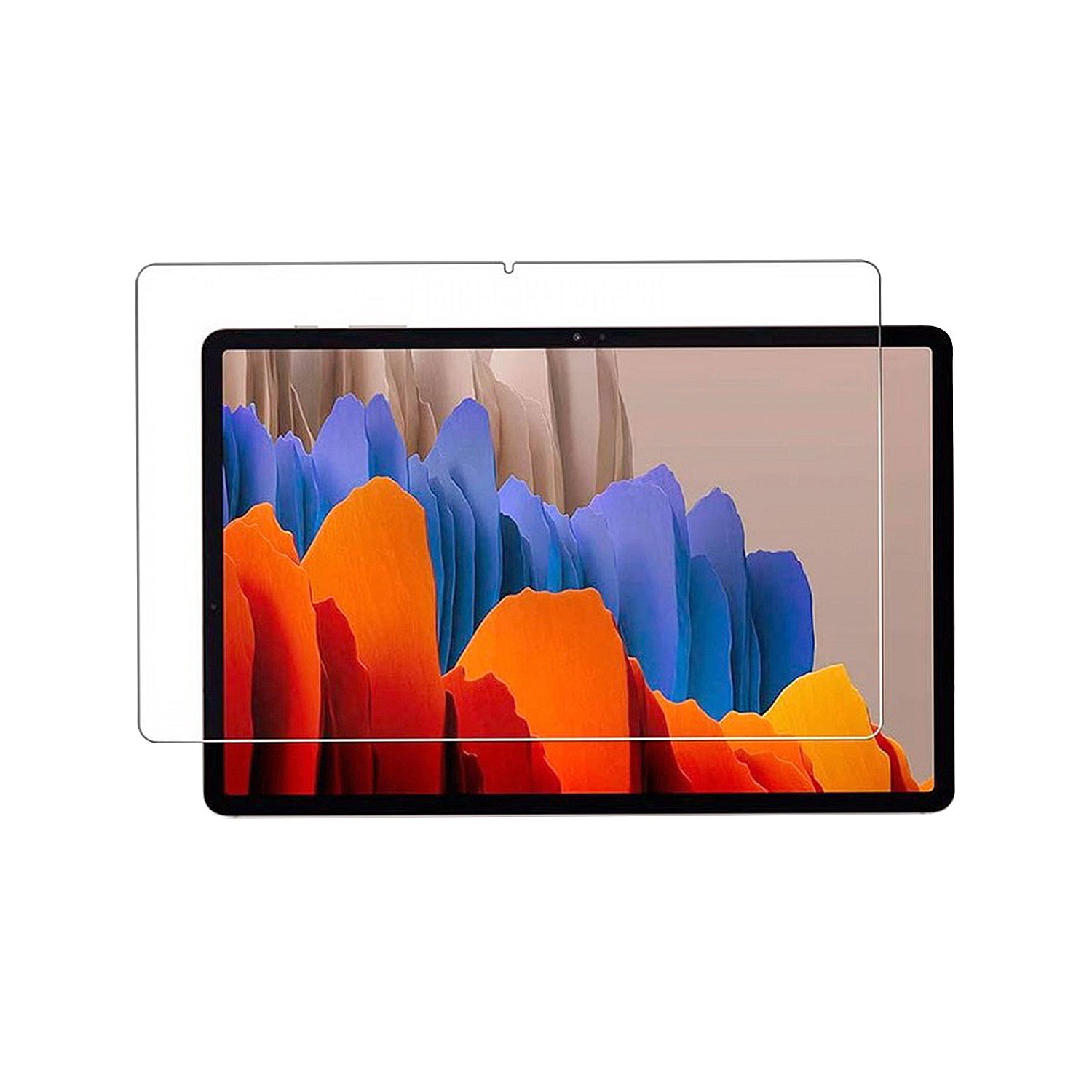 Samsung Galaxy Tab S7+ Plus 12.4" Tempered Glass Screen Protector HD Clear Precise Cut Protector