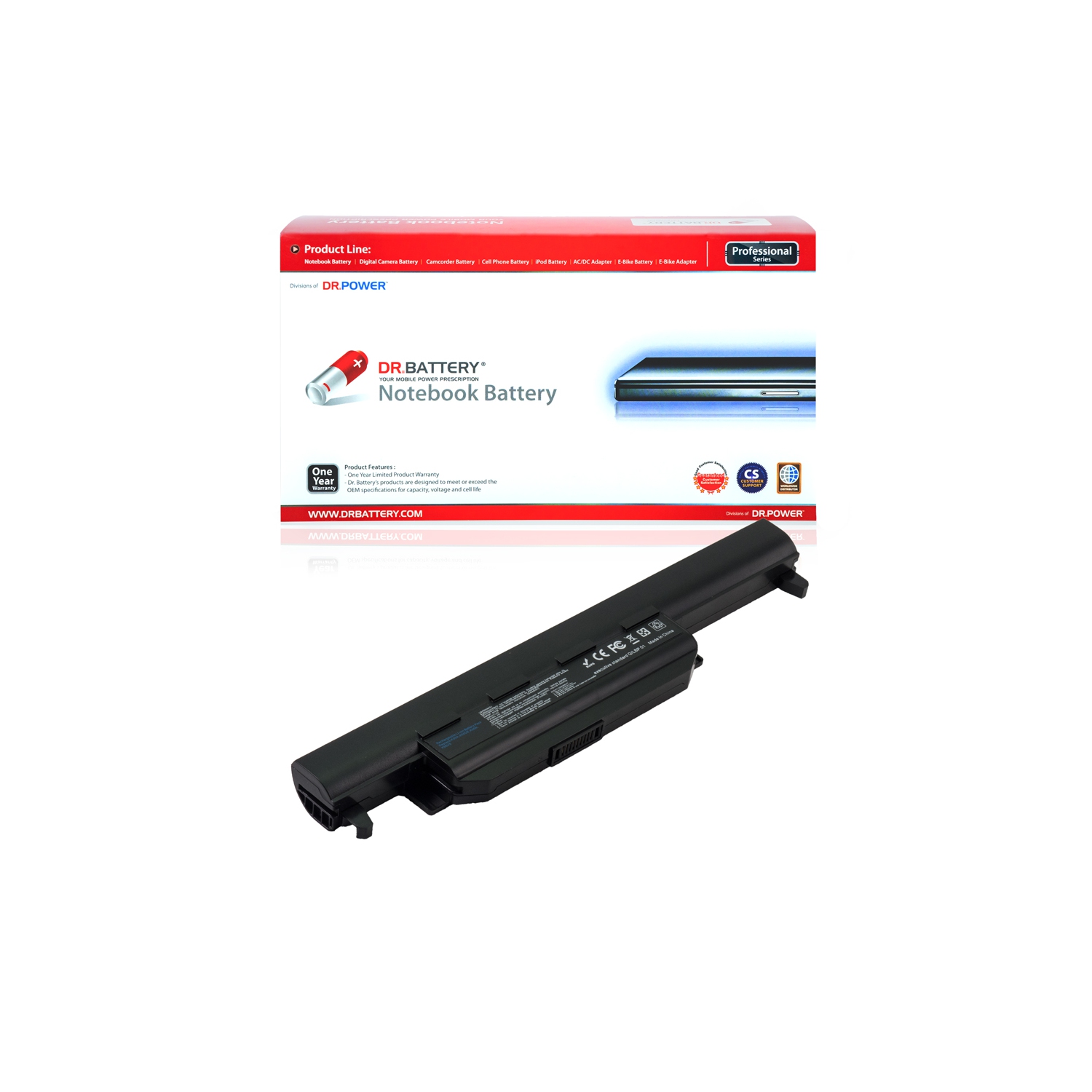 DR. BATTERIE - Remplacement pour Asus F75A / F75VD / K45 / K55 / K55A / K55N / K55VD / A32-K55 / A32-K55X / A33-K55 / A41-K55