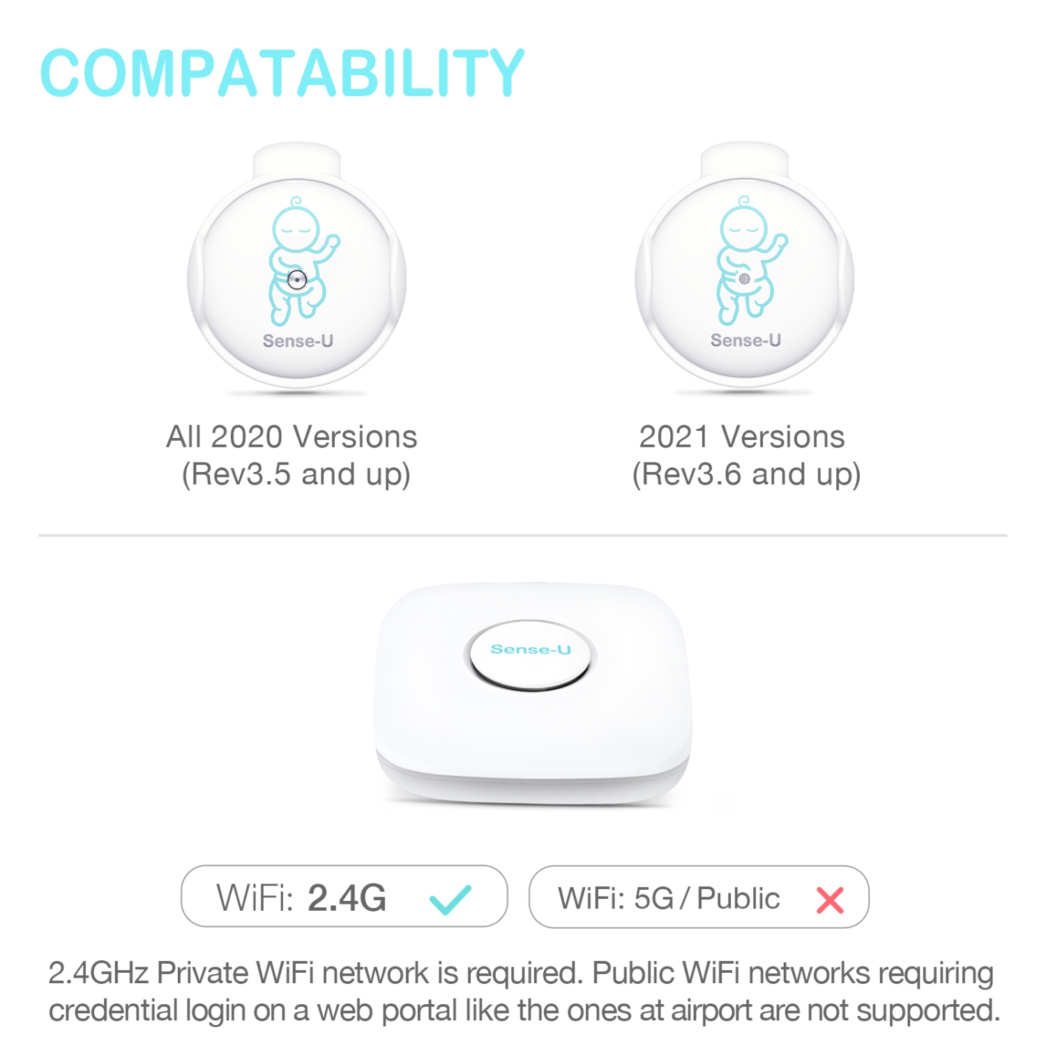 Sense-U Base Station (2.4 GHz) - Compatible with The Sense-U