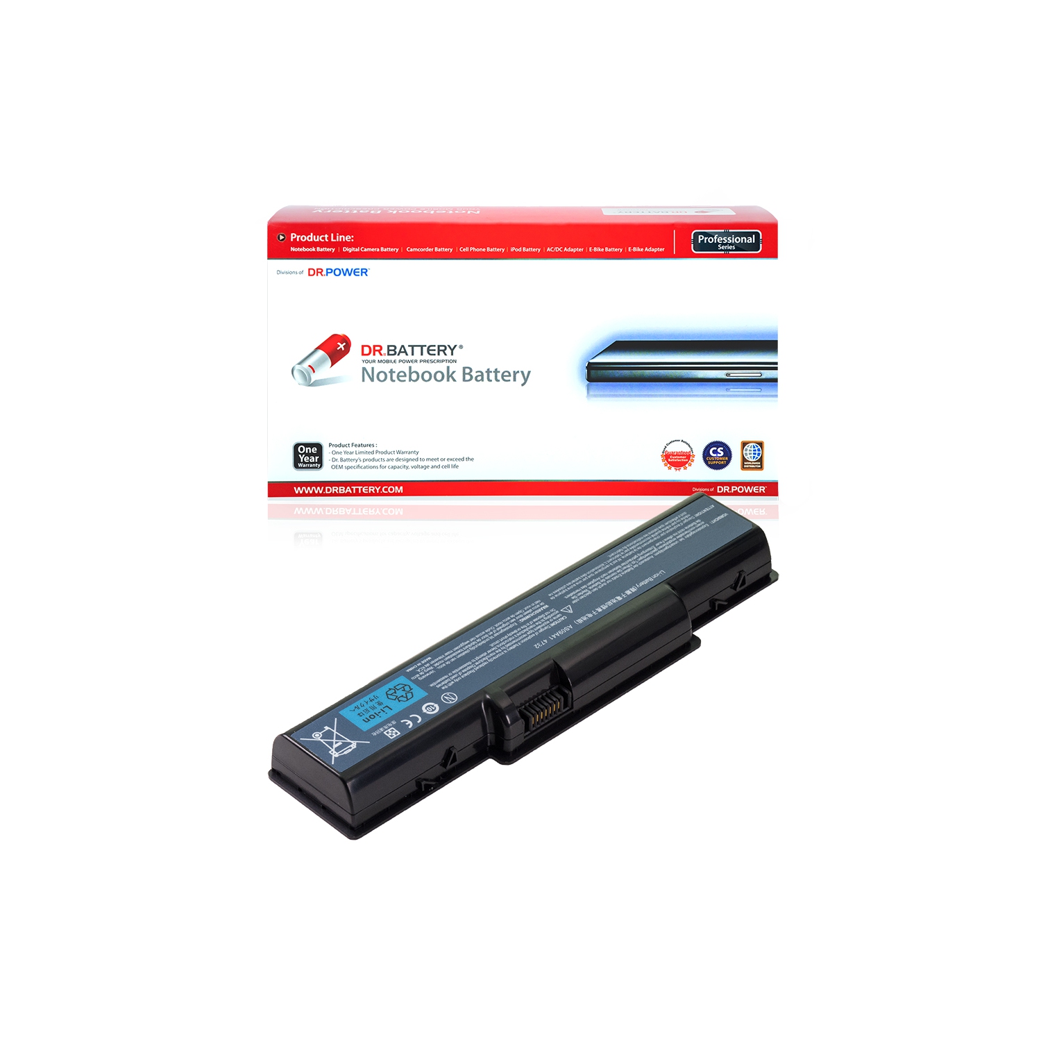 DR. BATTERY - Replacement for Gateway ID58 / NV52 / NV53 / NV54 / NV56 / AS09A90 / AS2007A / BT.00603.076 / BT.00605.036