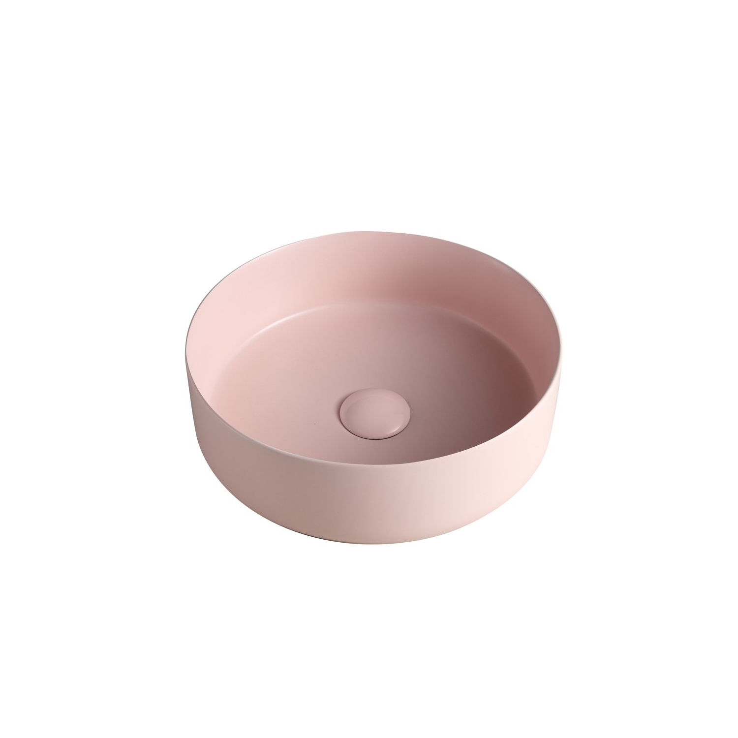 FRIDO-PI Bathroom Sink Round Modern Gold & White Ceramic Vessel w/ Pop Up Drain, By Agua Canada