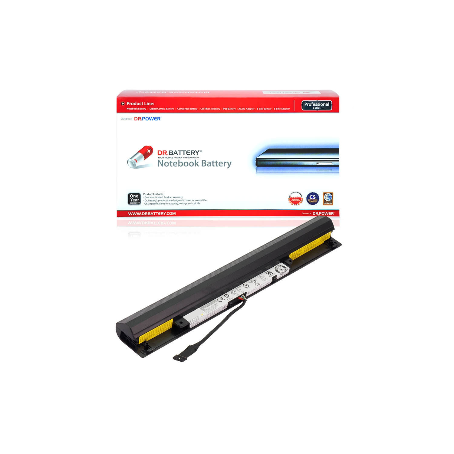 DR. BATTERY - Replacement for Lenovo IdeaPad 300-15ISK 80Q70021US / 100 80QQ / 100-15IBD 80MJ / L15S4A01 / 41NR19 / 65