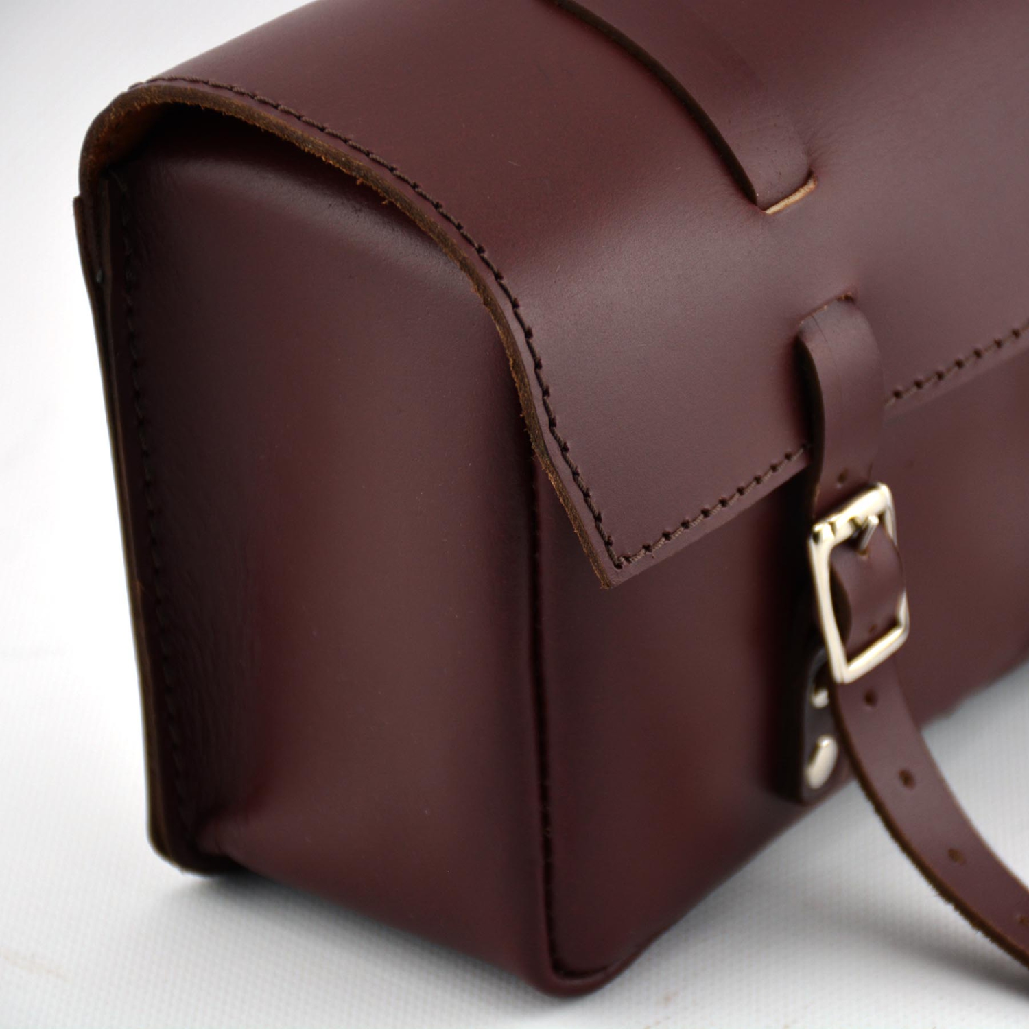 Exclusive Leather CA Bicycle Genuine Leather Saddle Bag Large - Cherry