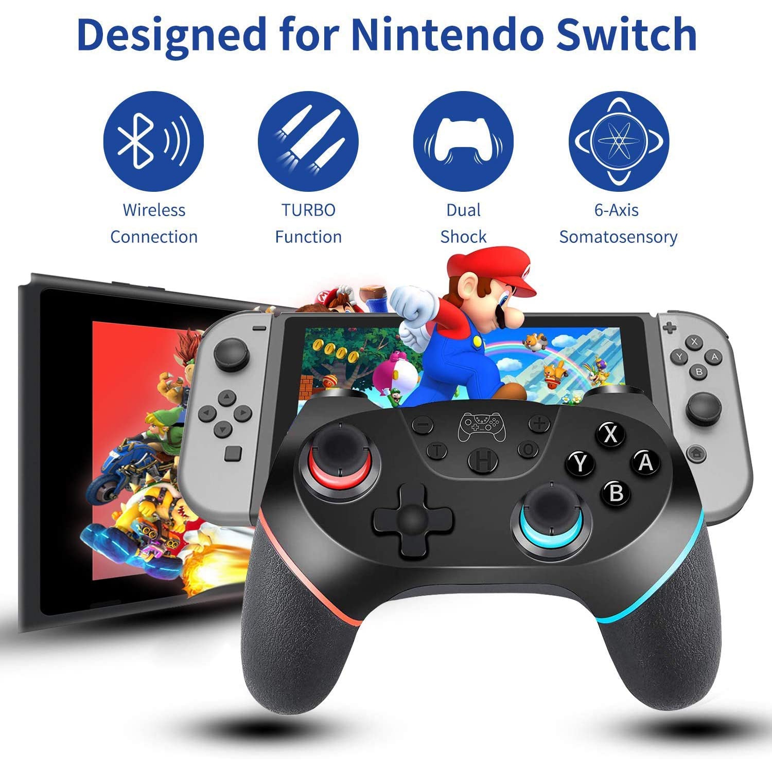 DeHasion Wireless Switch Pro Controller for Nintendo Switch/Remote Pro Controller Gamepad Joypad/Joystick for Nintendo Switch Console Support Gyro