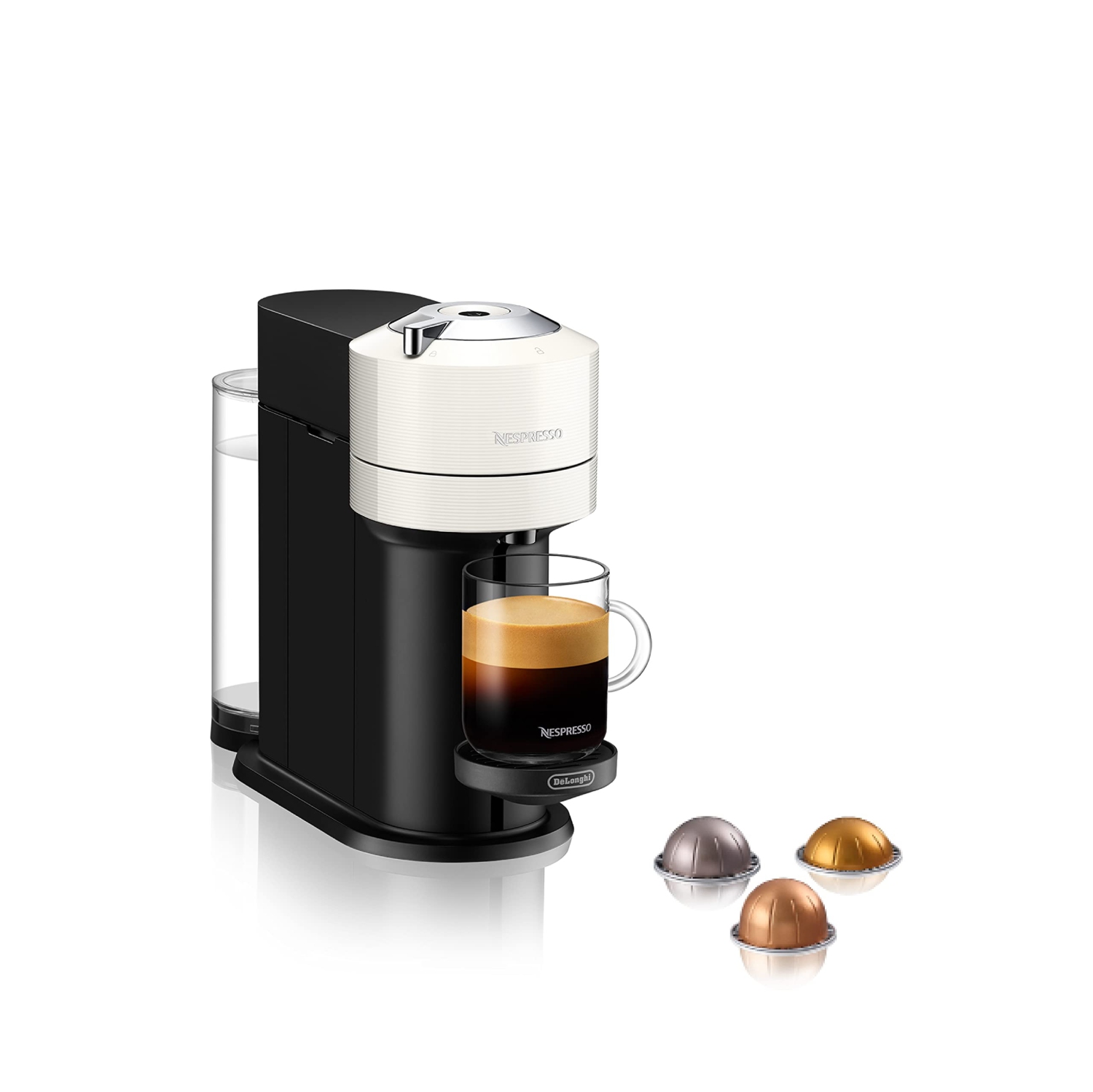 Nespresso Vertuo Next Coffee and Espresso Machine by De'Longhi, White (ENV120WCA)