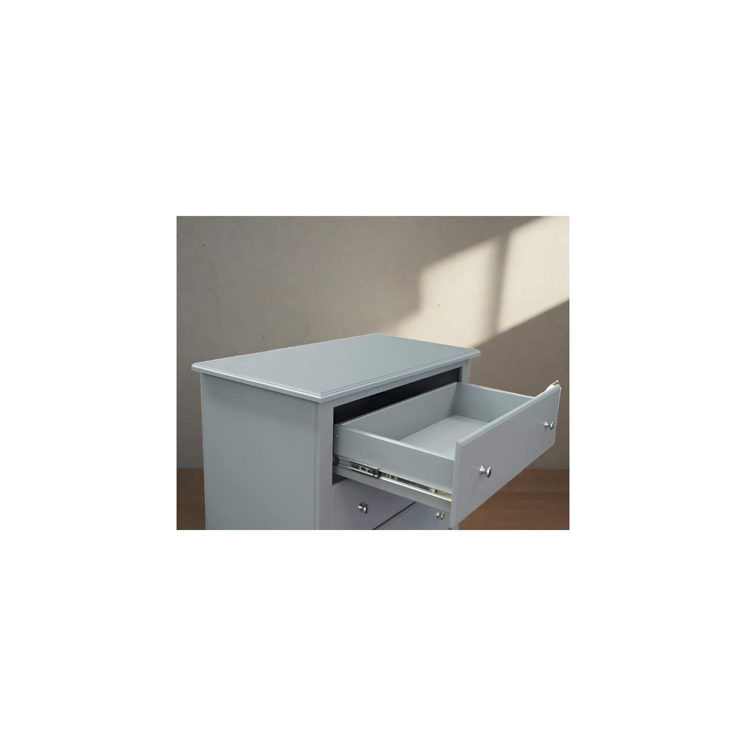 Chest Solid Wood Five Drawers Grey