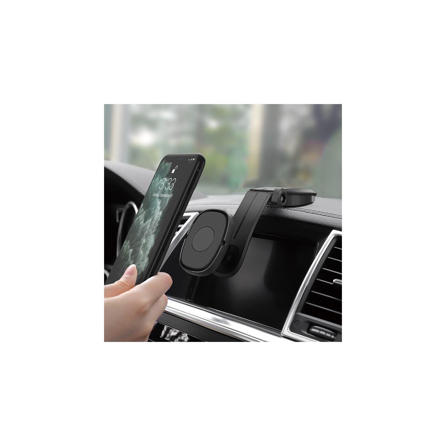 【CSmart】 360 Rotating Universal Stick On Dashboard Magnetic Car Cell Phone Mount Holder for iPhone Samsung Smartphones