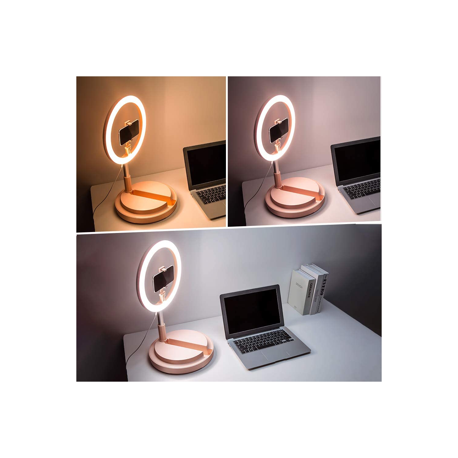 Selfie Ring Light with Stand and Phone Holder - 12 Inch Phone Ring Light with 67 Inch Stand, 3 Light Mode & 10 Brightness Circle Light with Phone