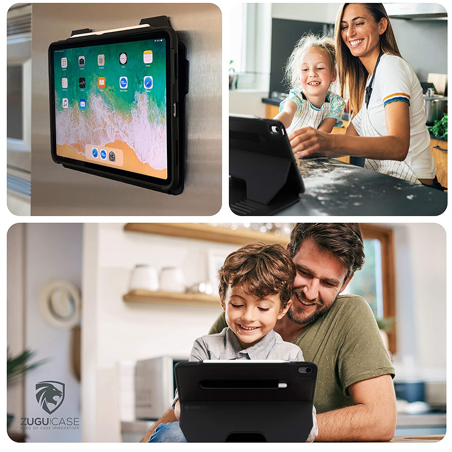 Zugu Case iPad Air 11 2025, (M2) 2024, iPad Air 10.9 (4th Gen, 5th Gen) 2020 & 2022 - Red