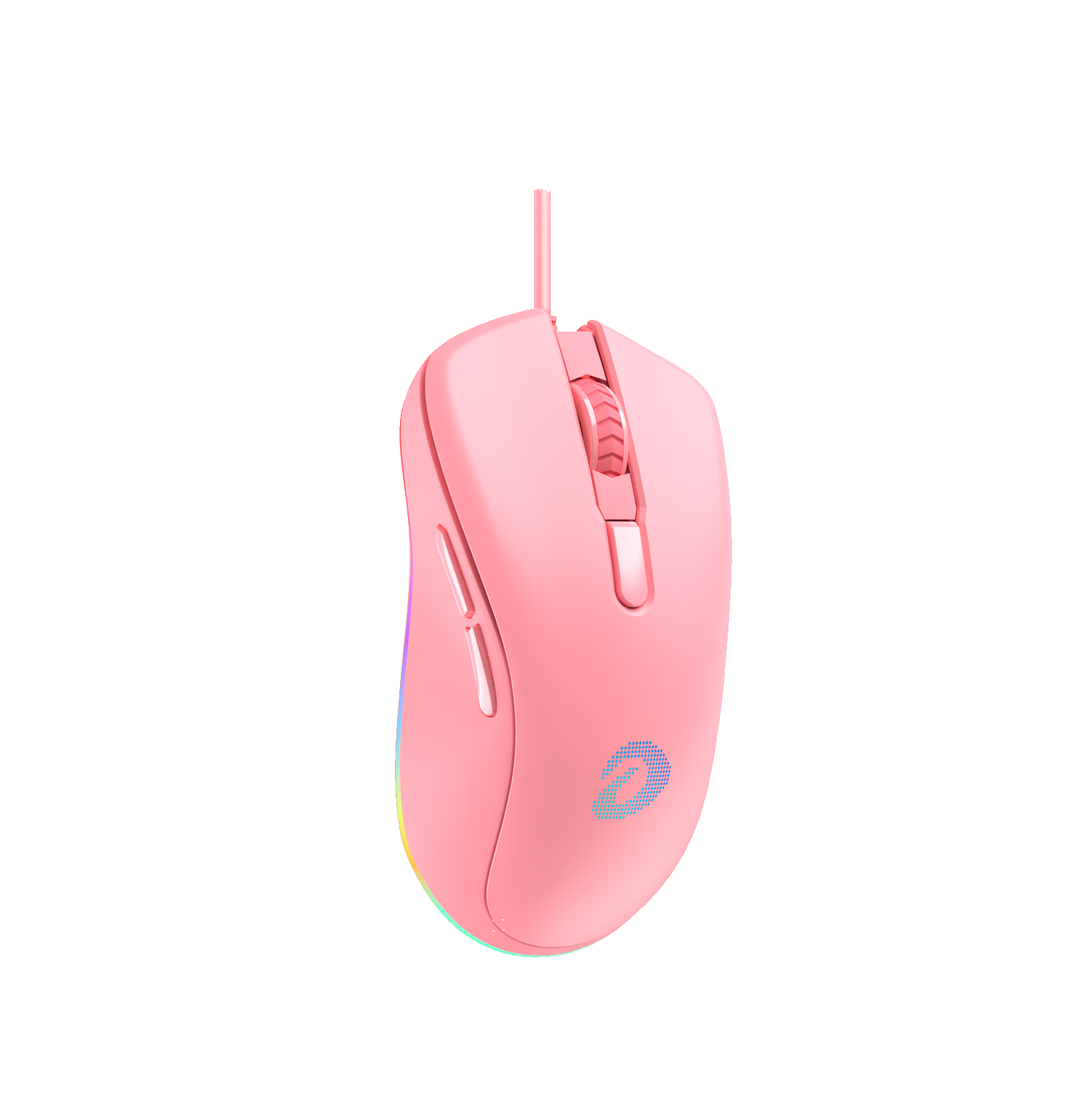 Dareu Pink Gaming Office Mouse 6 Programmable Buttons, Ergonomic RGB Mouse with 16.8 Million Chroma 7 Backlit for PC, Laptop, and Notebook