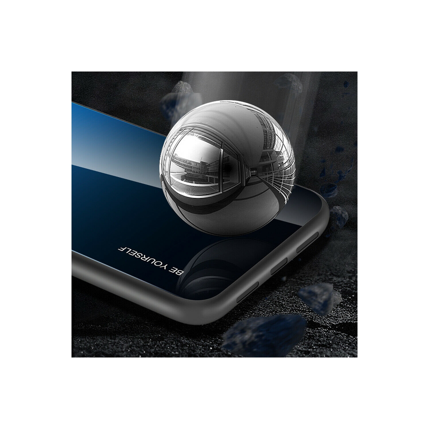 Gradient Tempered Glass Phone Case Cover For iPhone 12 Pro Max