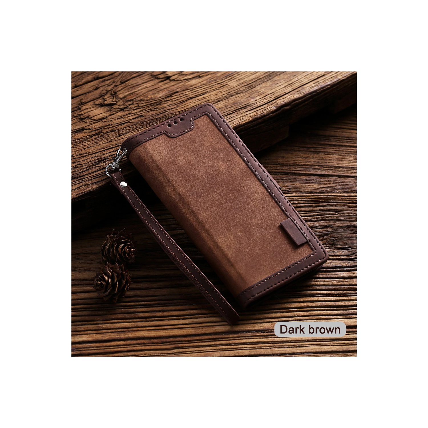 Luxury Retro Leather Magnetic Wallet Case Card Holder Stand Phone Cover Coque For Samsung Galaxy S20 FE (Brown)