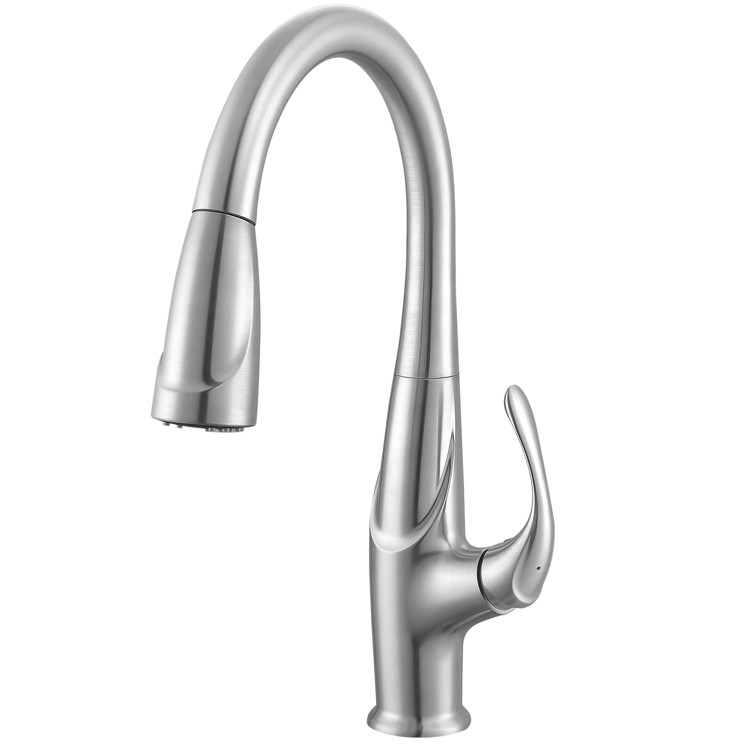 Ancona Eliya Single Handle Pull-Down Kitchen Faucet in Brushed Nickel Finish