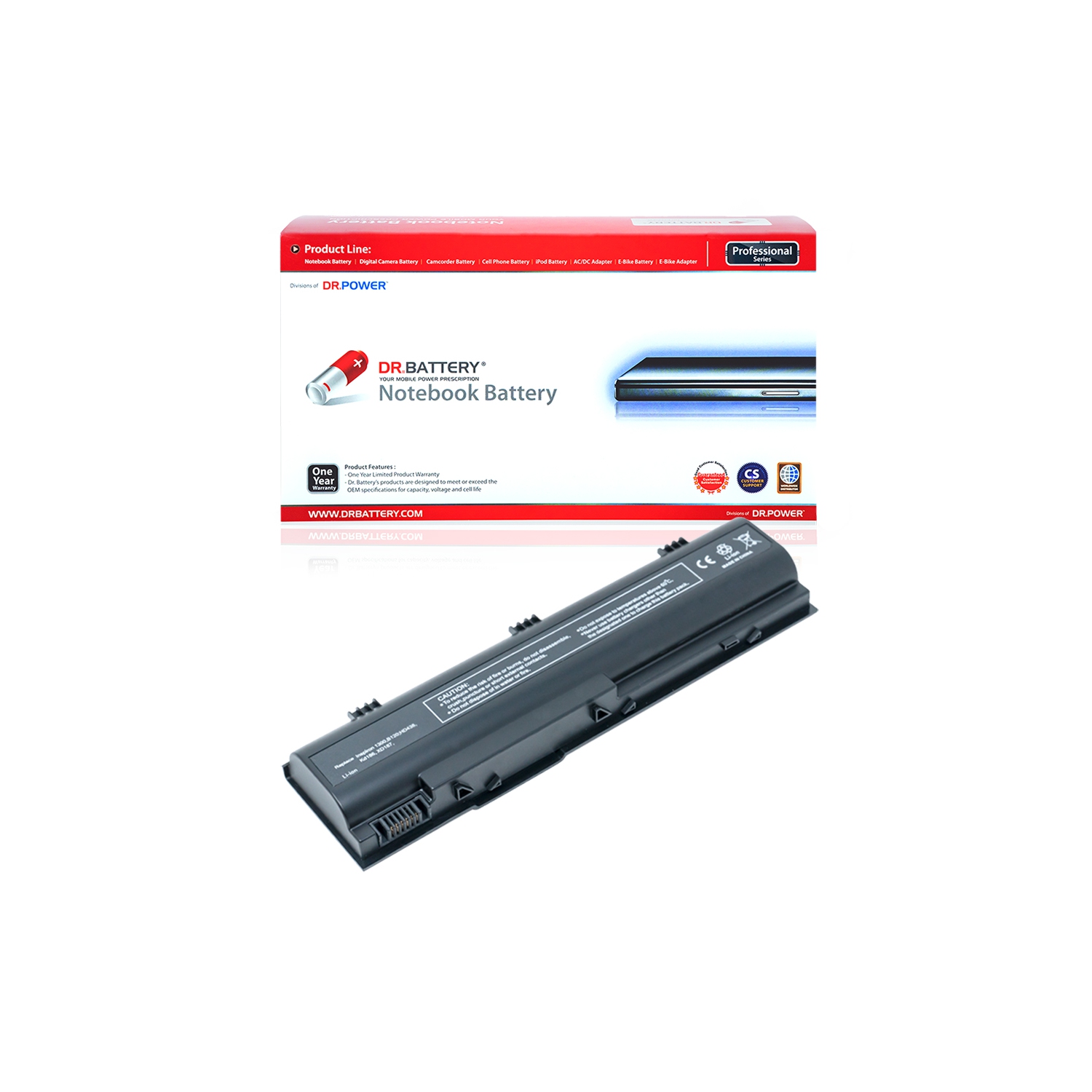 DR. BATTERY - Replacement for Dell Inspiron 1300 / B120 / B130 / B1300 / CGR-B-6E1XX / HD438 / KD186 / OXD186 / OXD187