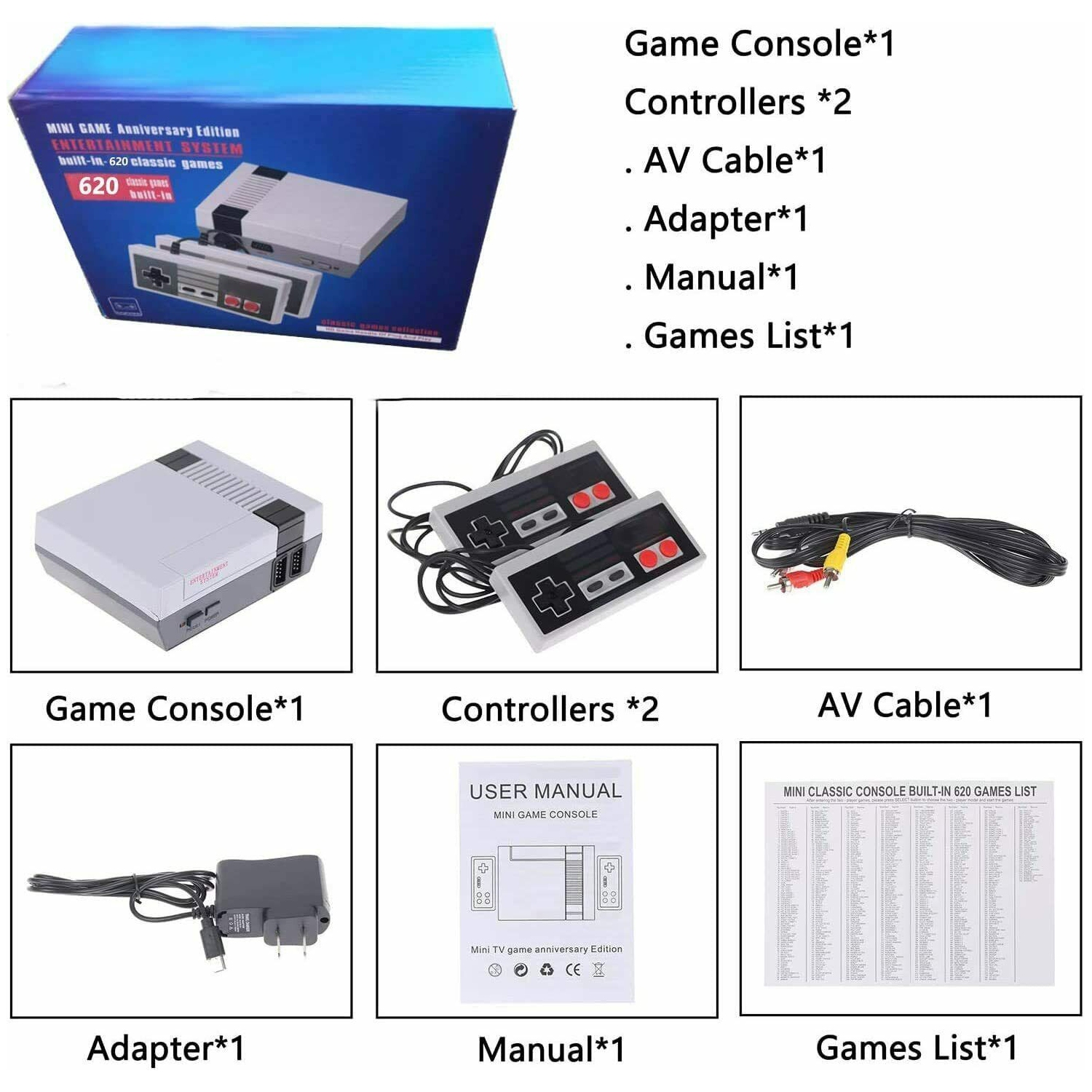 Classic Mini Game Console With Built-in 620 Classic Family TV Video Games |  Best Buy Canada