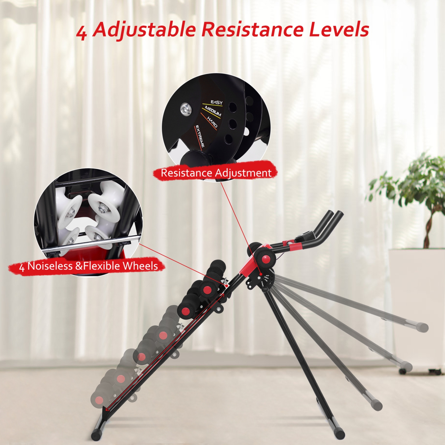 Appareil pour abdominaux avec écran LCD Costway