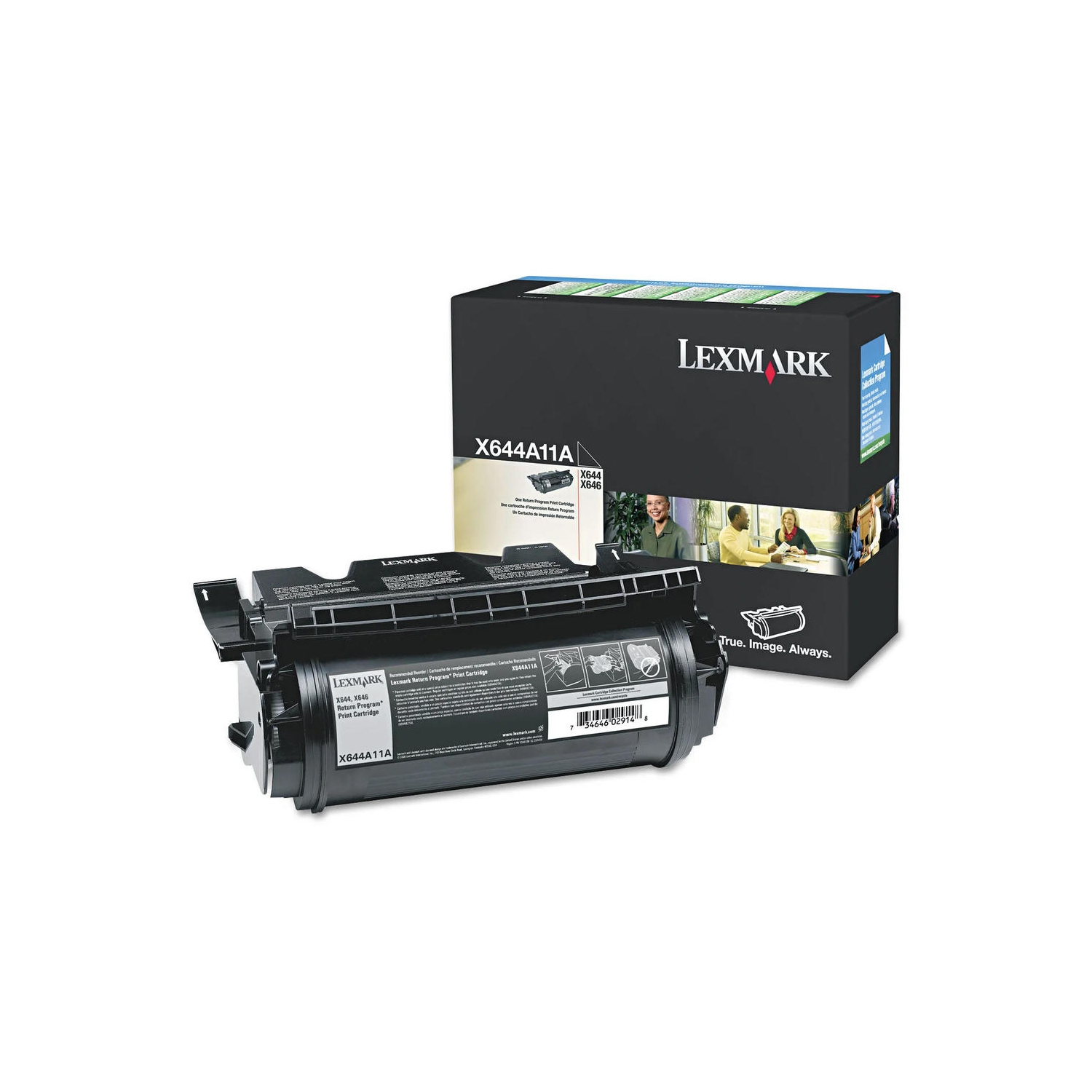 Lexmark – Cartouche de toner noir X644A11A du programme de retour pour imprimante laser Lexmark