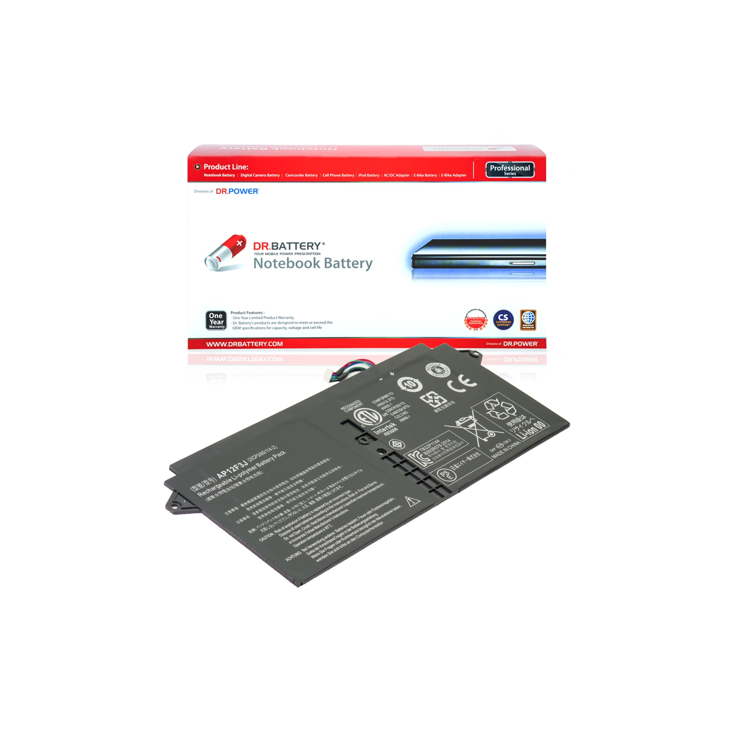DR. BATTERY - Replacement for Acer Aspire S7-391-53314G12aws / S7-391-53314G25aws / S7-391-6413 / 2ICP3-65-114-2 / AP12F3J