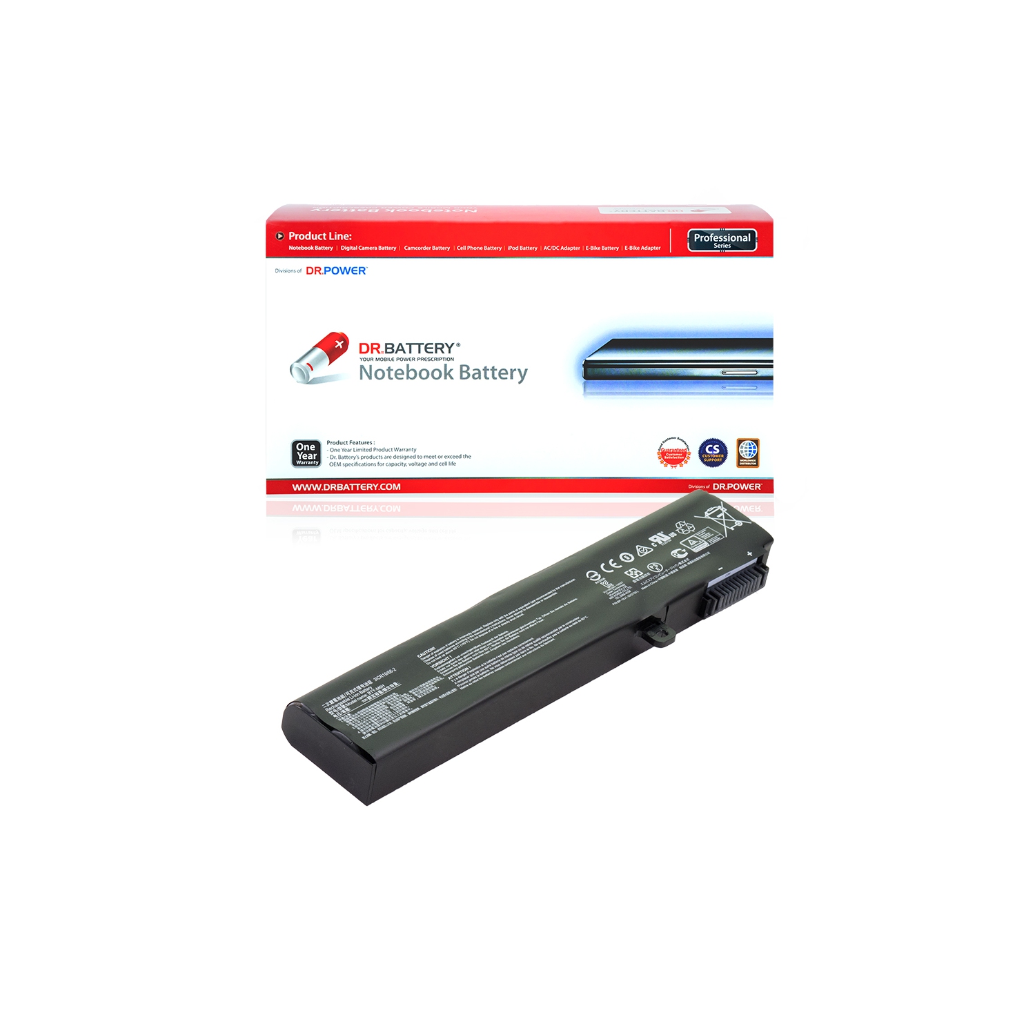 DR. BATTERY - Replacement for MSI GE72 2QE-039CN / GE72 2QE-040XCN / GE72 2QF-258XCN / 3ICR19-66-2 / BTY-M6H