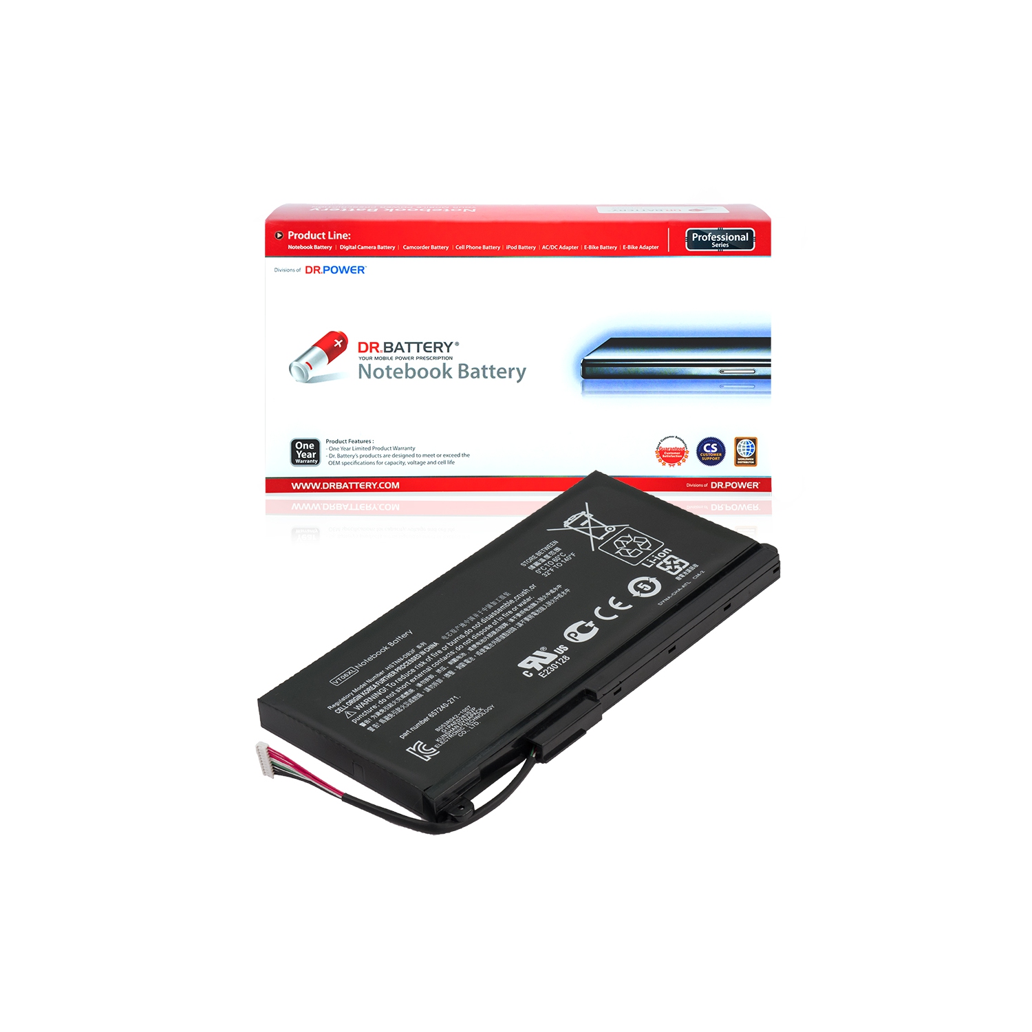 DR. BATTERY - Replacement for HP Envy 17-3070NR / 17-3077 / 17-3077NR / 17-3090 / HSTNN-IB3F / TPN-I103 / VT06 / VT06XL