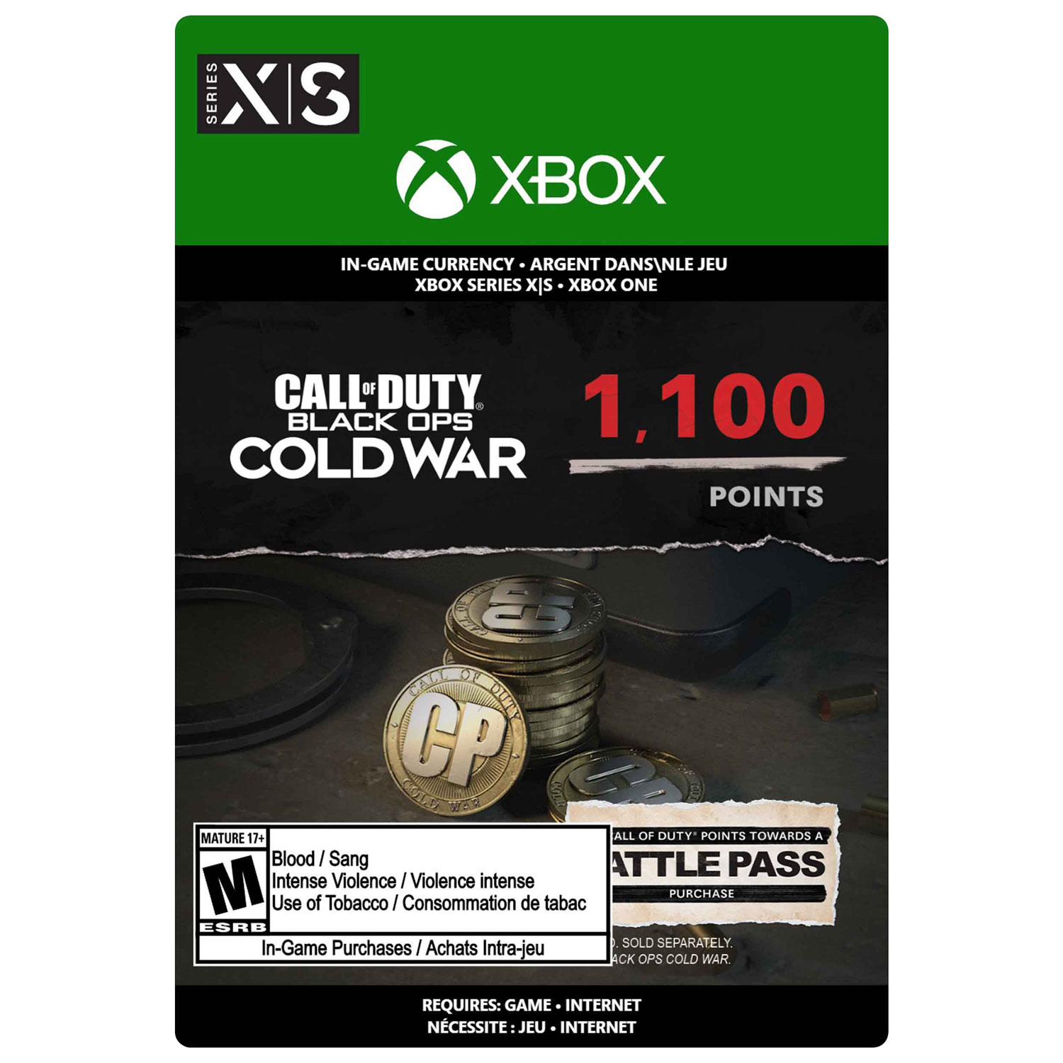 Call of Duty: Black Ops Cold War - 1100 COD Points (Xbox Series X|S / Xbox One) - Digital Download
