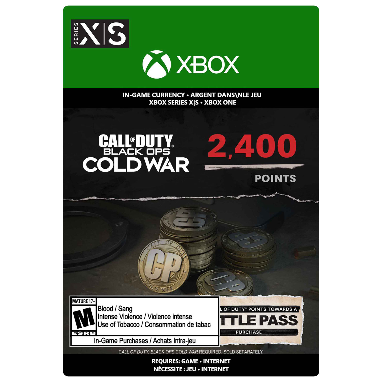 Call of Duty: Black Ops Cold War - 2400 COD Points (Xbox Series X|S / Xbox One) - Digital Download
