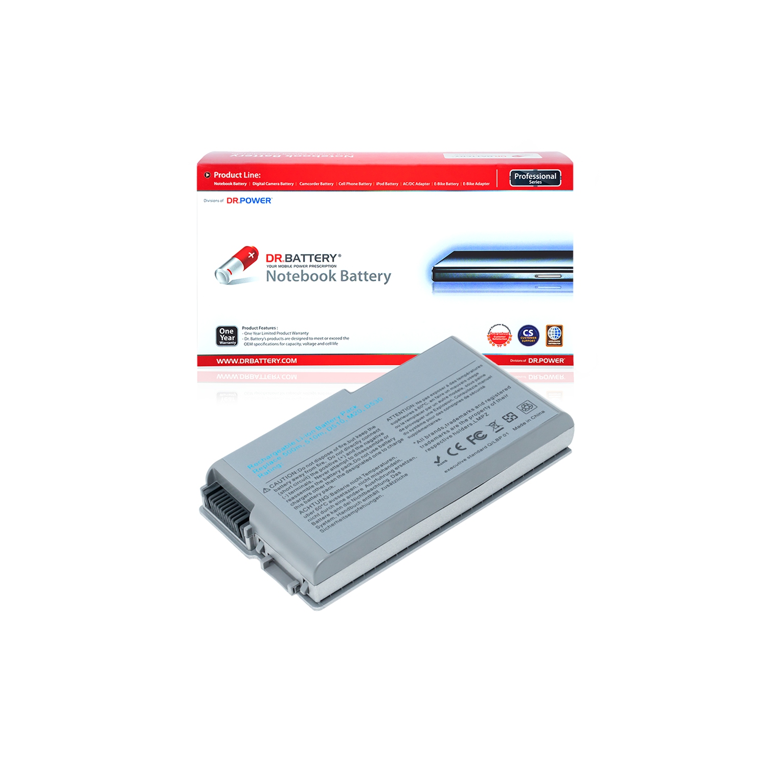 DR. BATTERY - Replacement for Dell Latitude D510 Advanced / D510 Burner / D510 Essential / 312-0408 / 312-4347 / 312-4437