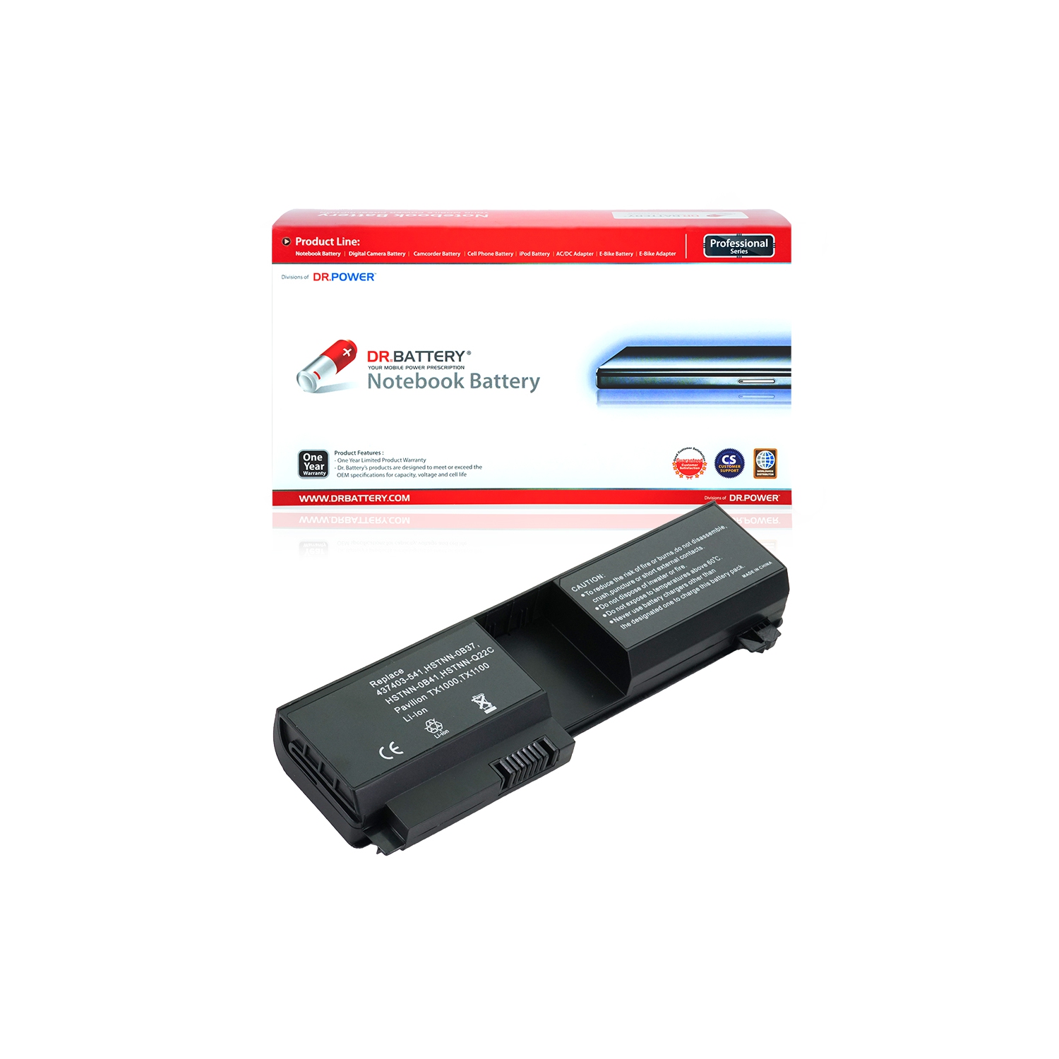 DR. BATTERY - Replacement for HP Pavilion TX2100 / TX2500 / TX2600 / TX1000 / TX1100 / 437403-362 / 437403-541 / 441131-001