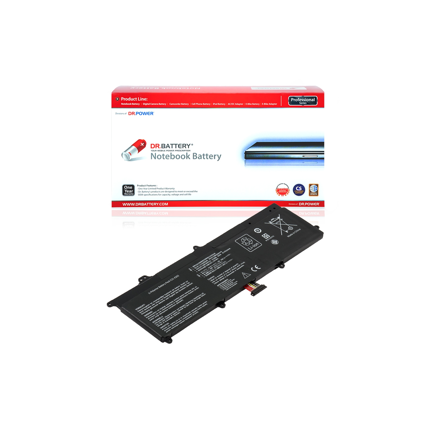 DR. BATTERY - Replacement for Asus VivoBook X201E-KX003H / X201E-KX006H / X201E-KX009H / X201E-KX022H / C21-X202