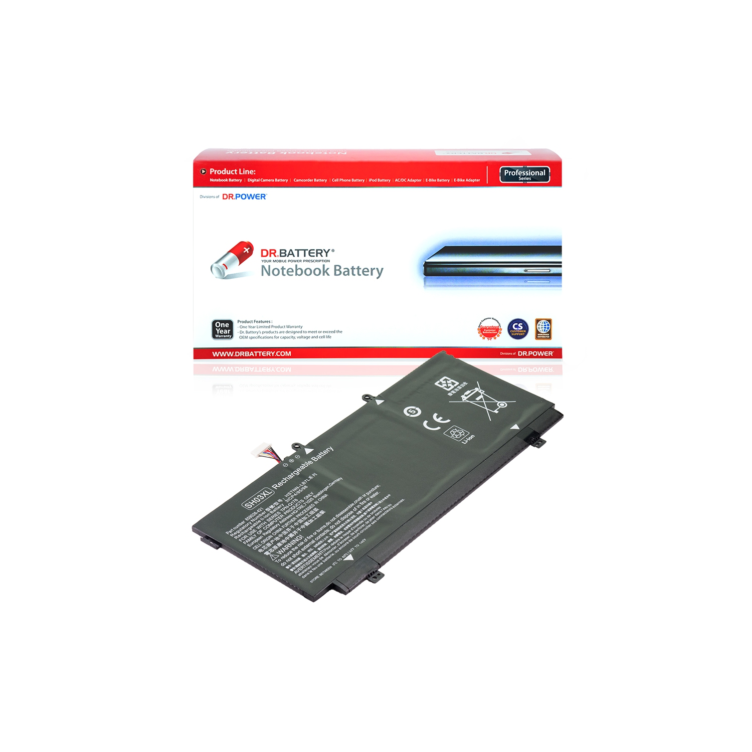 DR. BATTERY - Replacement for HP Spectre X360 13-w022tu / 13-w031ng / 13-w033ng / 859356-855 / HSTNN-LB7L / SH03