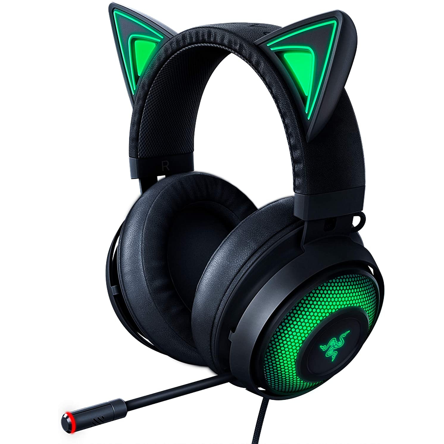 Razer Kraken Kitty Chroma RGB Headphones (Black, RZ04-02980100-R3M1) - Brand New