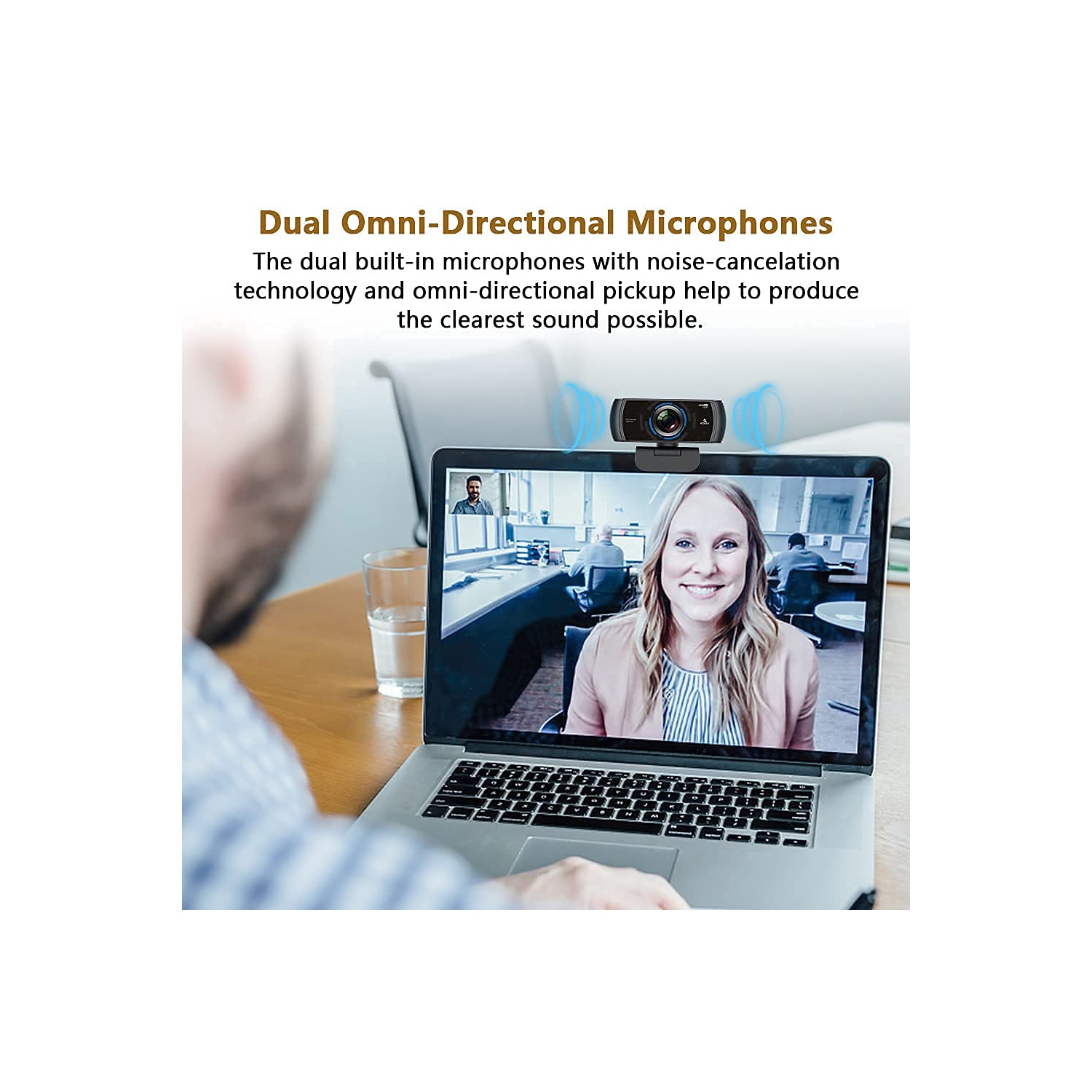 NexiGo N980P 1080P 60FPS Webcam with Microphone, FHD USB Web Camera