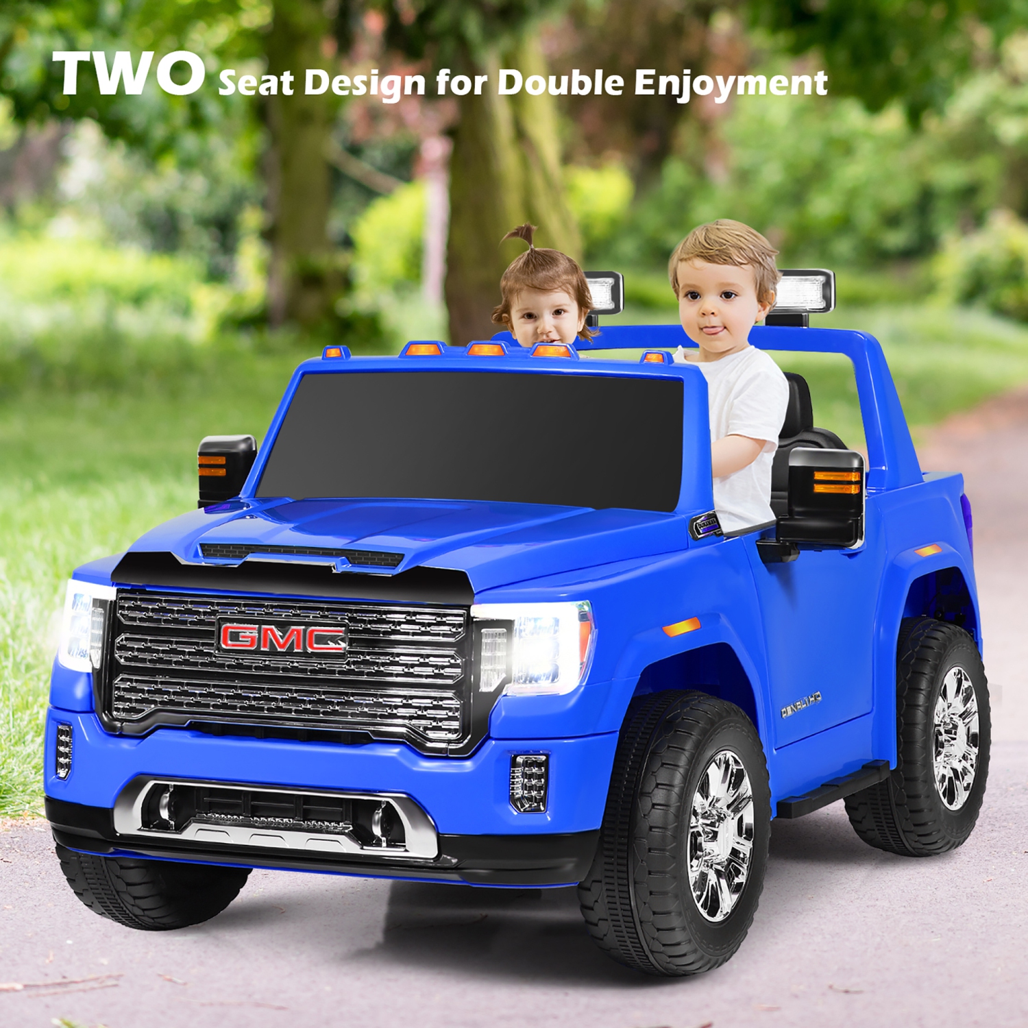 Costway 12V 2 Seater Licensed GMC Kids Ride On Truck RC Electric Car w Storage Box Best Buy Canada