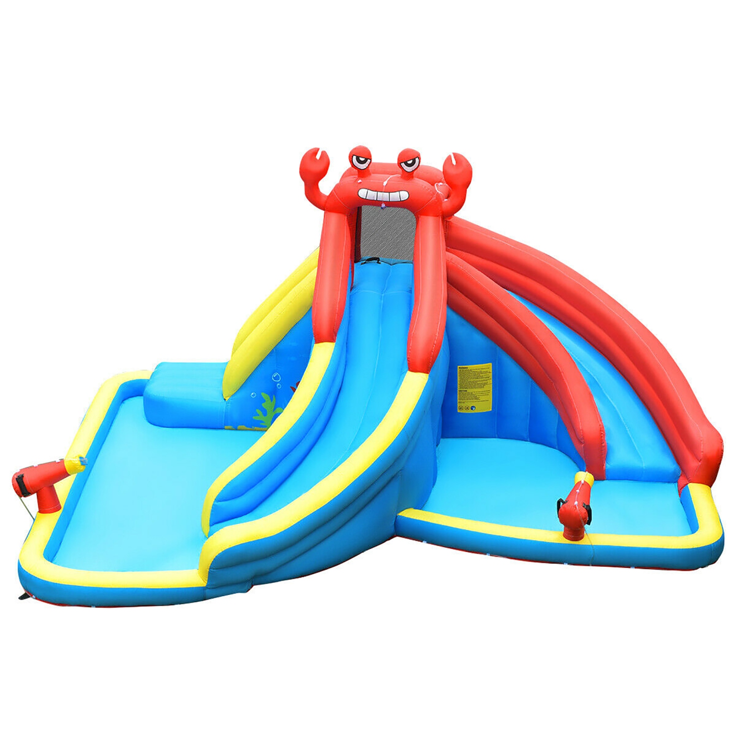 Piscine gonflable Water Slide Crabe Bounce House de Costway avec souffleuse 950 W