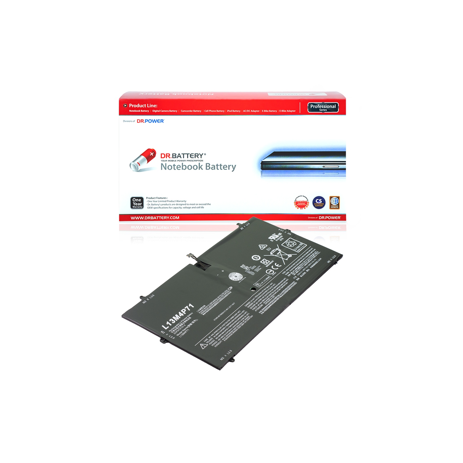 DR. BATTERY - Replacement for Lenovo Yoga 3 Pro-I5Y70(F) / Pro-I5Y70(L) / Pro-I5Y71 / Pro-5Y71 / L13M4P71 / L14S4P71