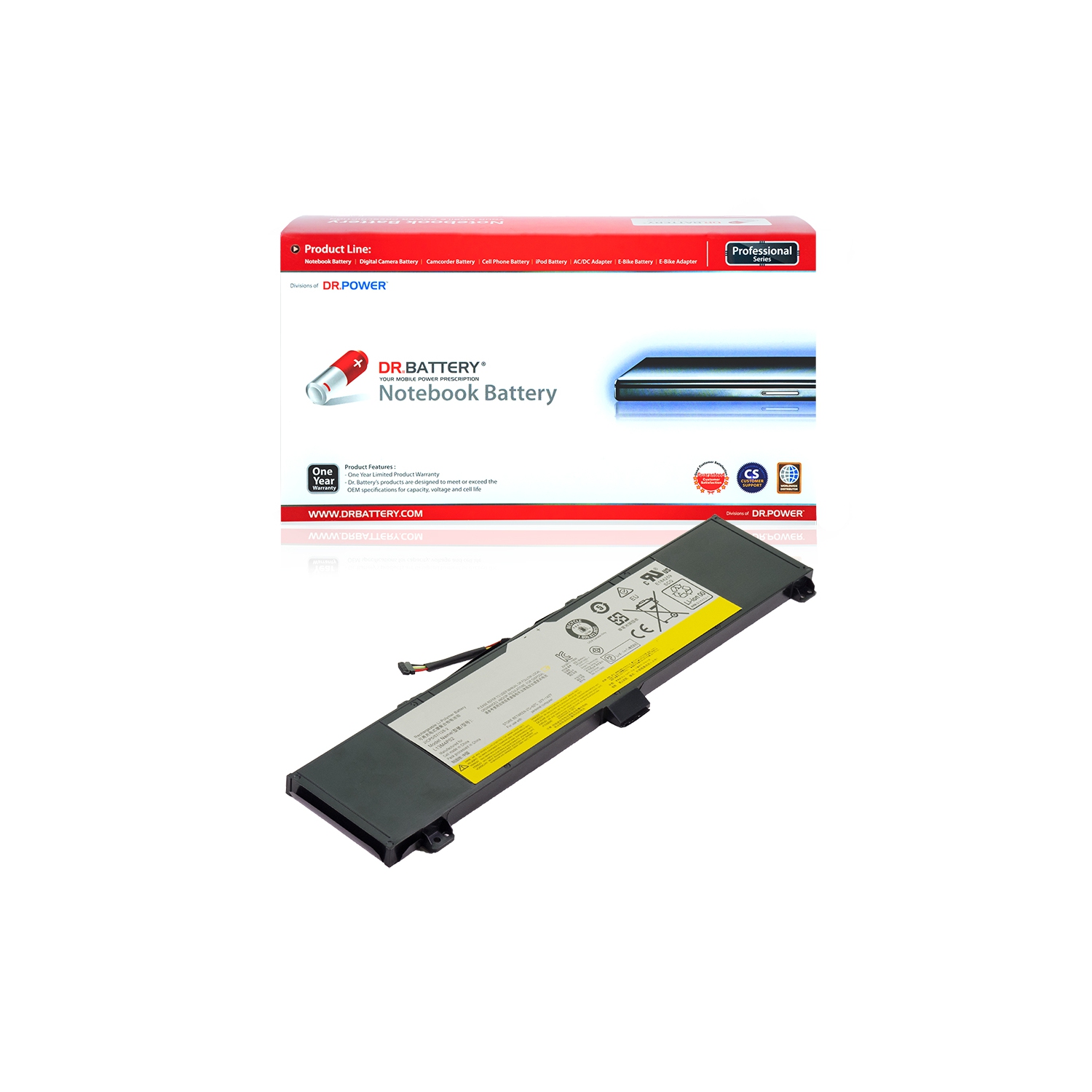 DR. BATTERY - Replacement for Lenovo Y50-70 59438436 / Y50-70 59439762 / Y50-70 59439765 / L13M4P02 / 2ICP5 / 57 / 128-2