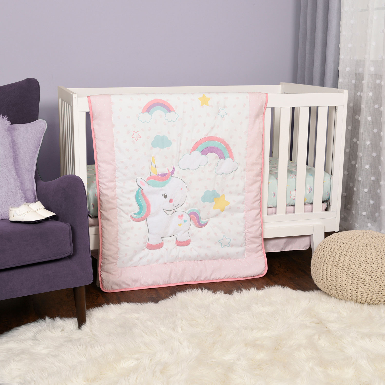 unicorn crib set