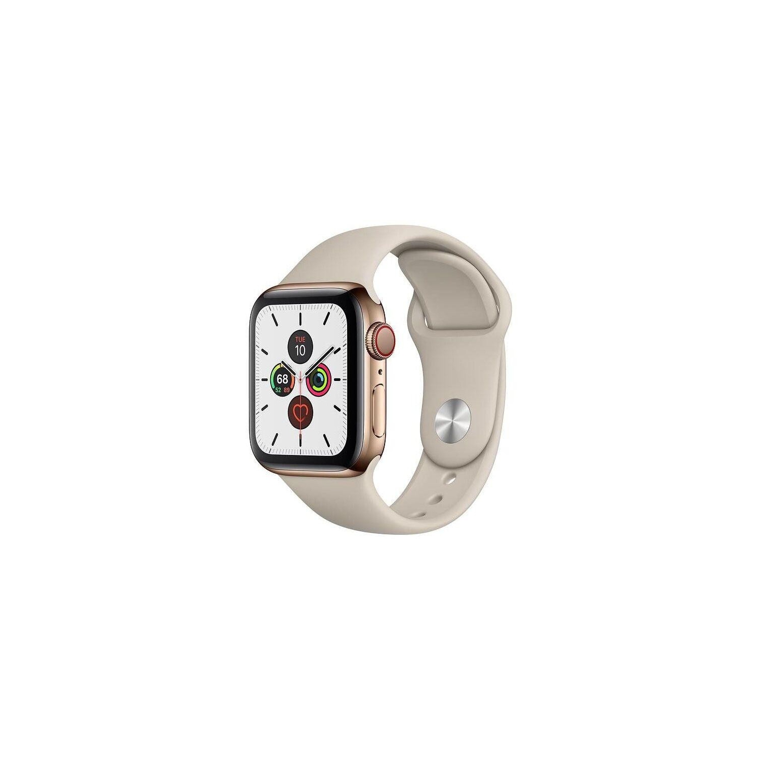 Apple Watch Series 5 44mm (GPS + Cellular) - gold stainless steel Case with Stone Sport Band